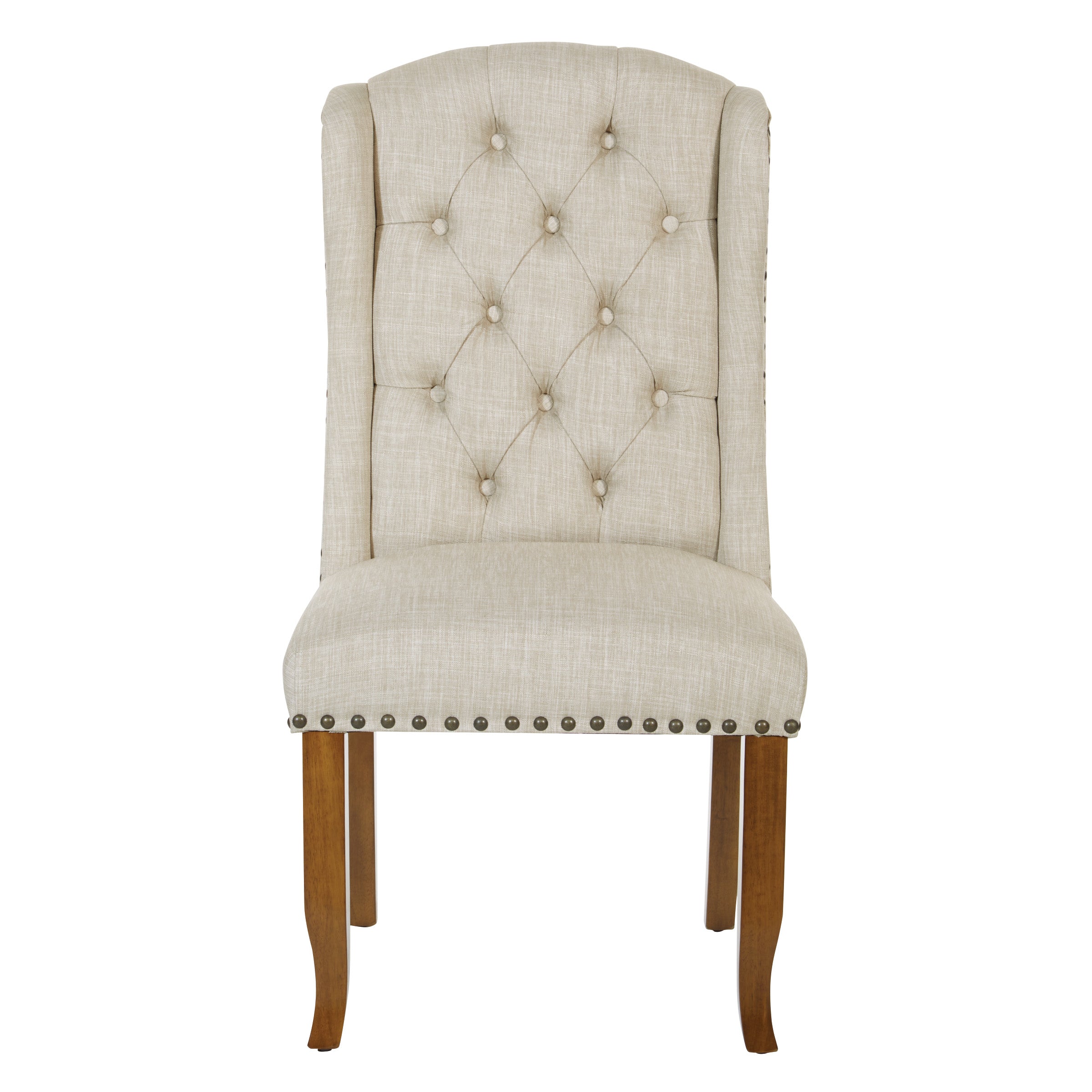 Jessica Tufted Wing Dining Chair - Linen
