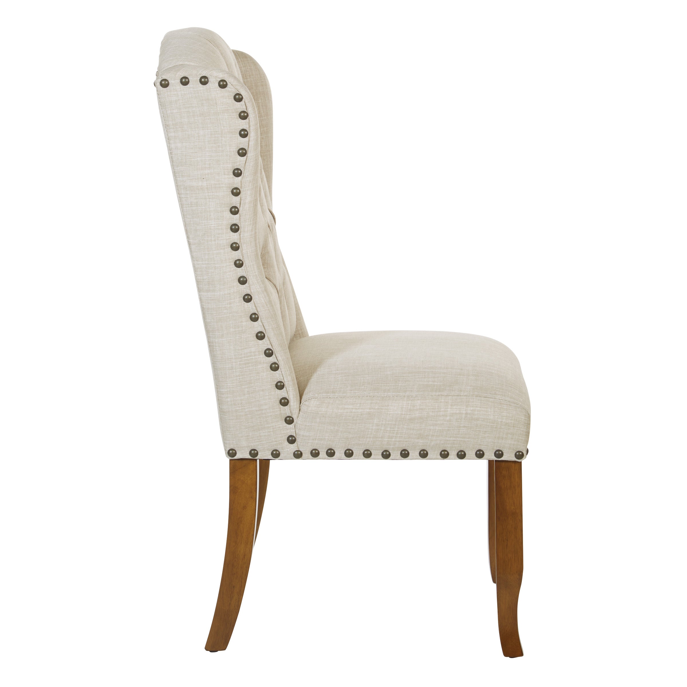 Jessica Tufted Wing Dining Chair - Linen