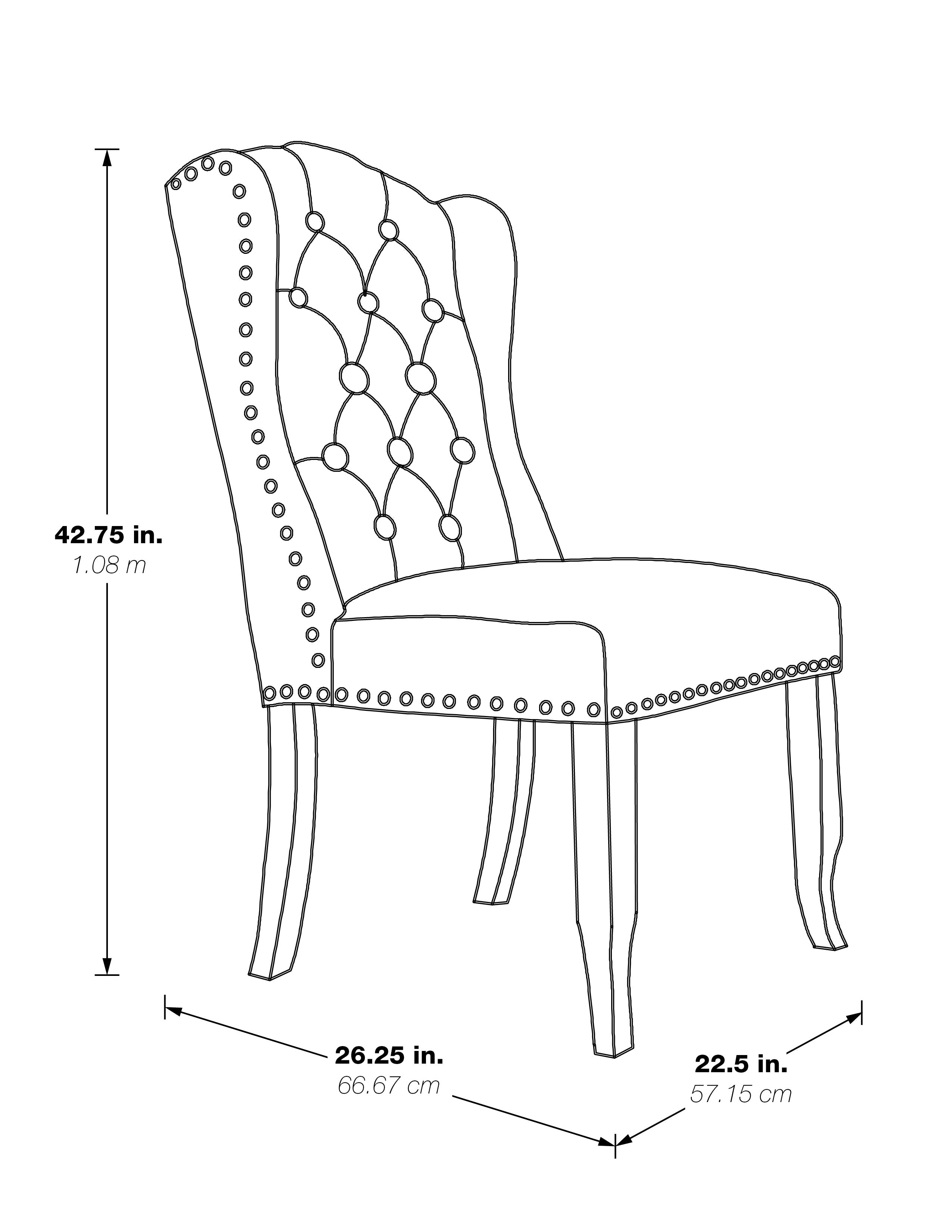 Jessica Tufted Wing Dining Chair - Navy
