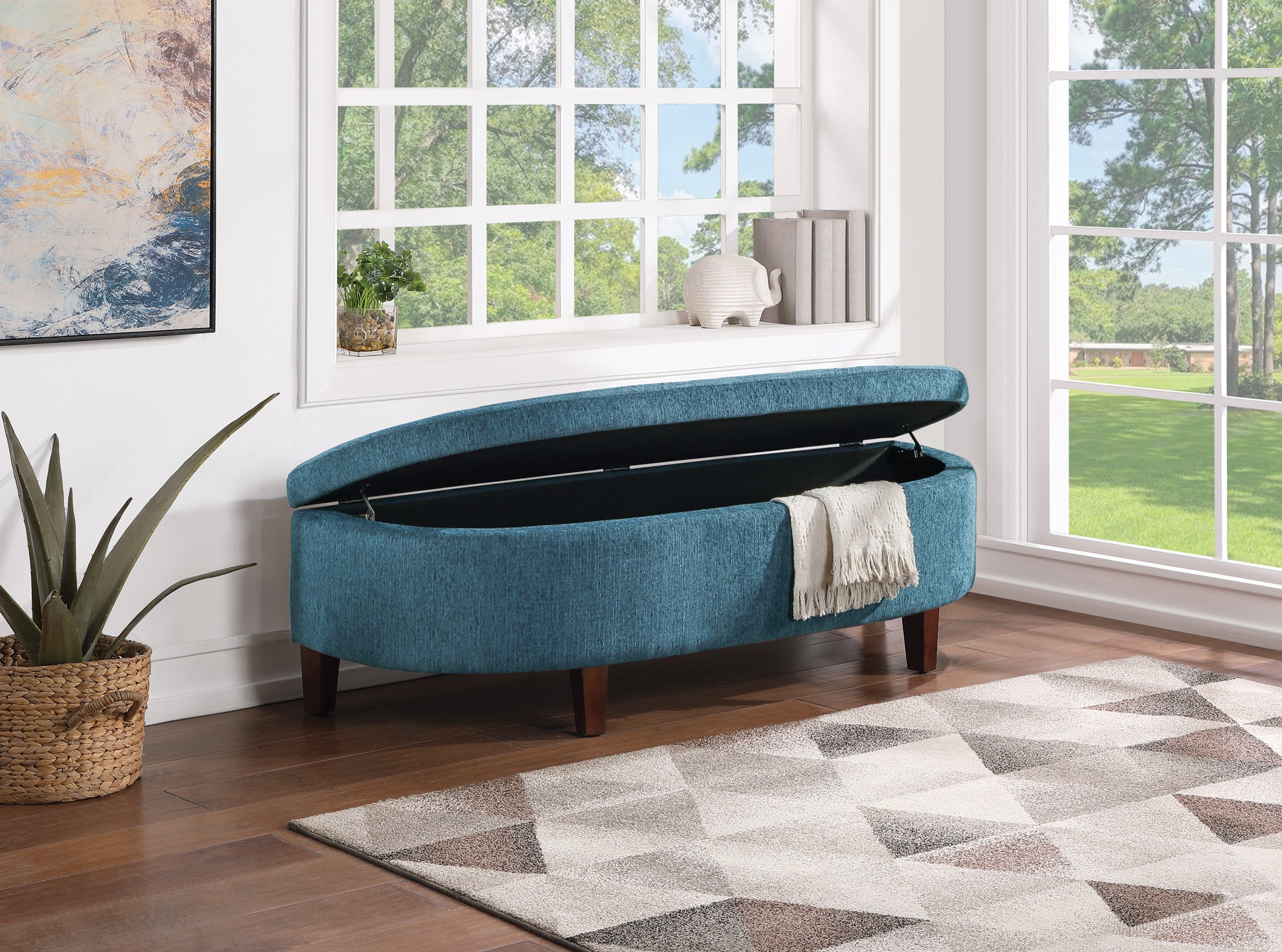 Jaycee Storage Bench - Blue