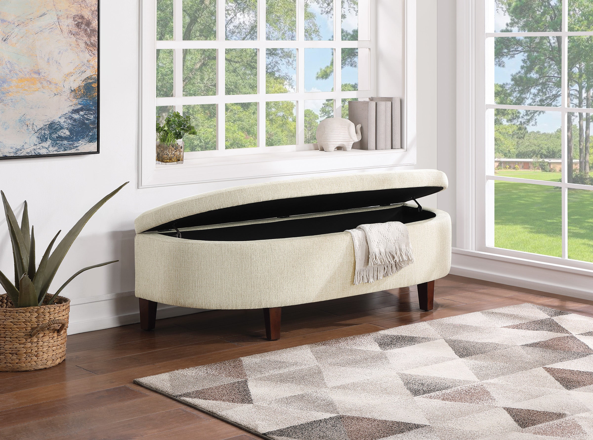 Jaycee Storage Bench - Linen