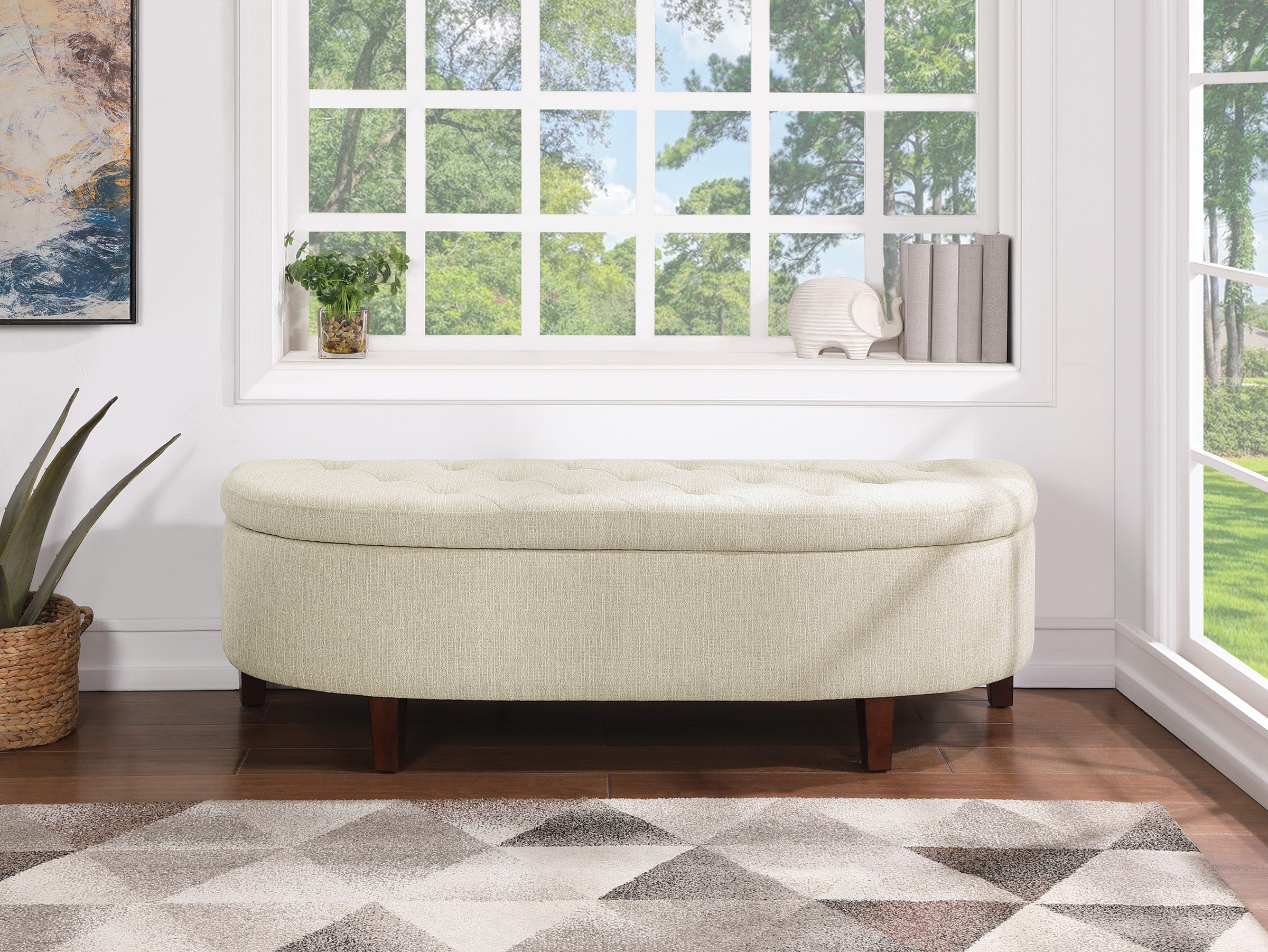 Jaycee Storage Bench - Linen