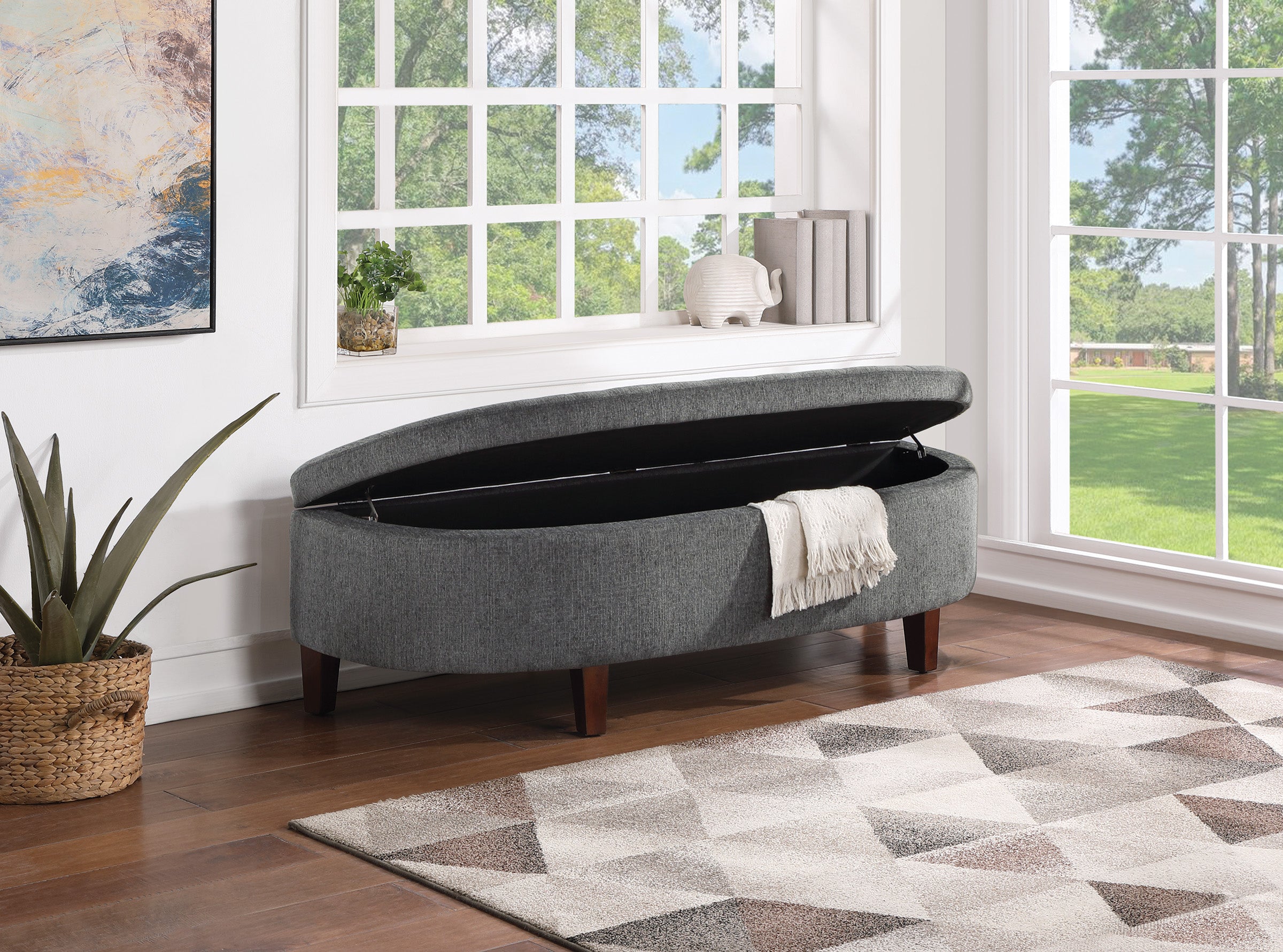 Jaycee Storage Bench - Charcoal