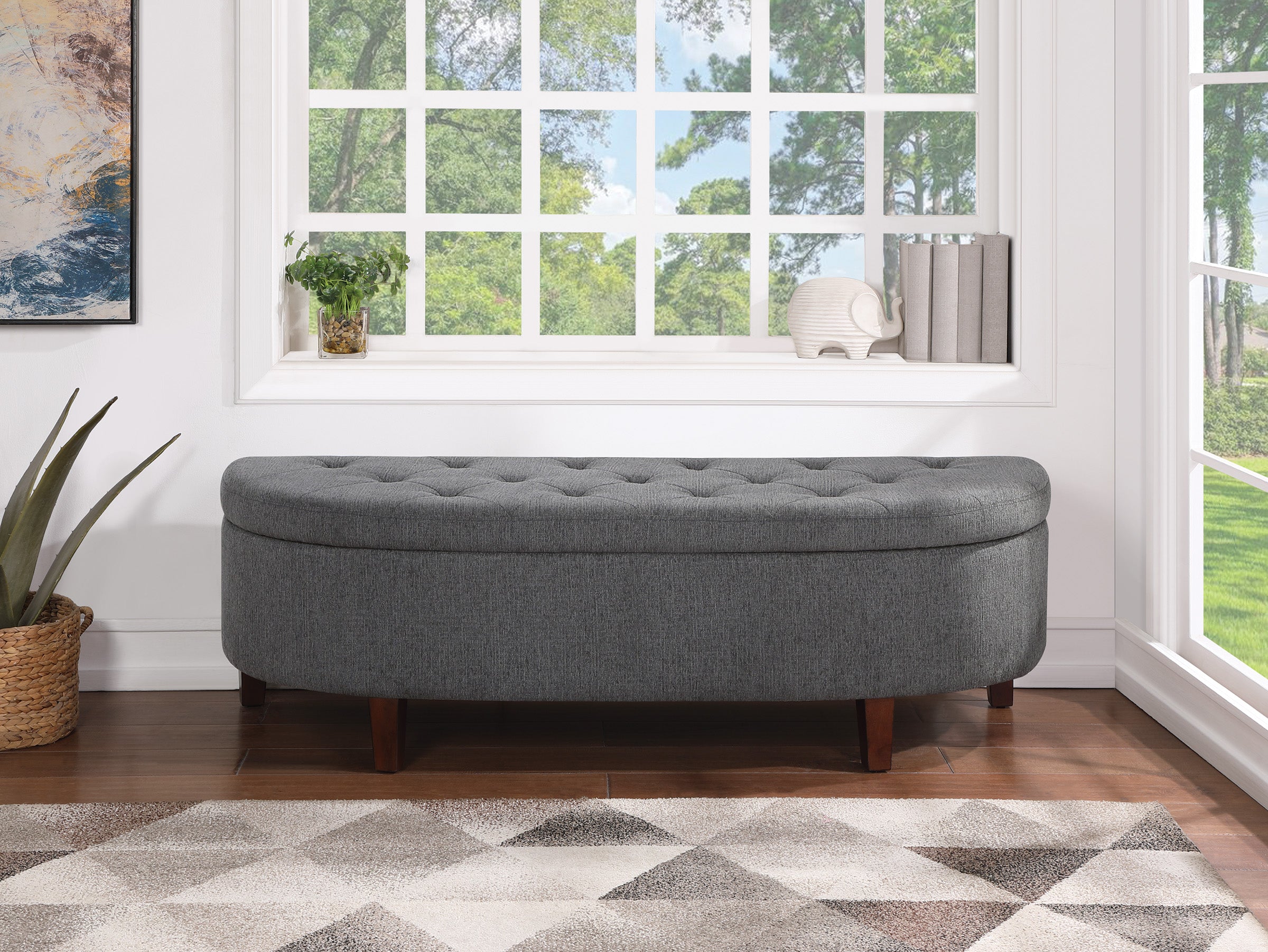 Jaycee Storage Bench - Charcoal
