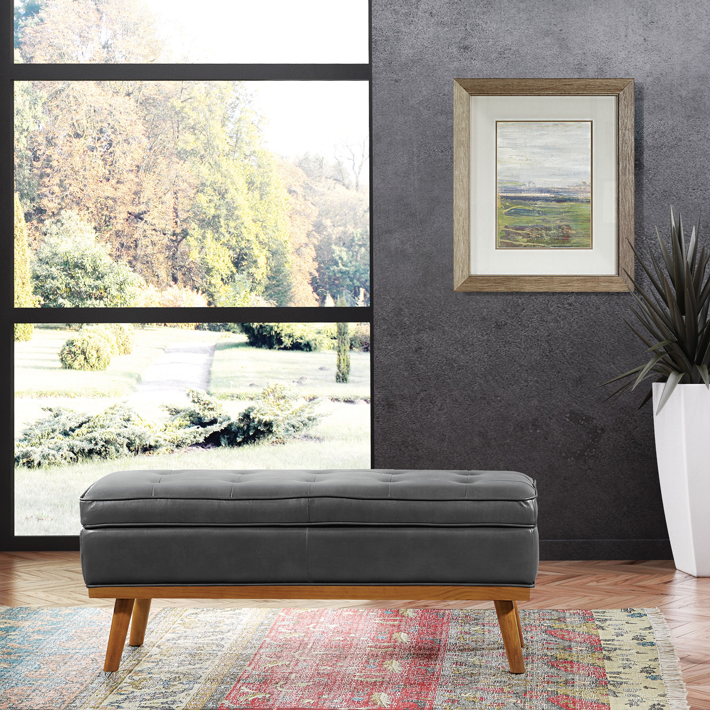 Katheryn Storage Bench - Pewter