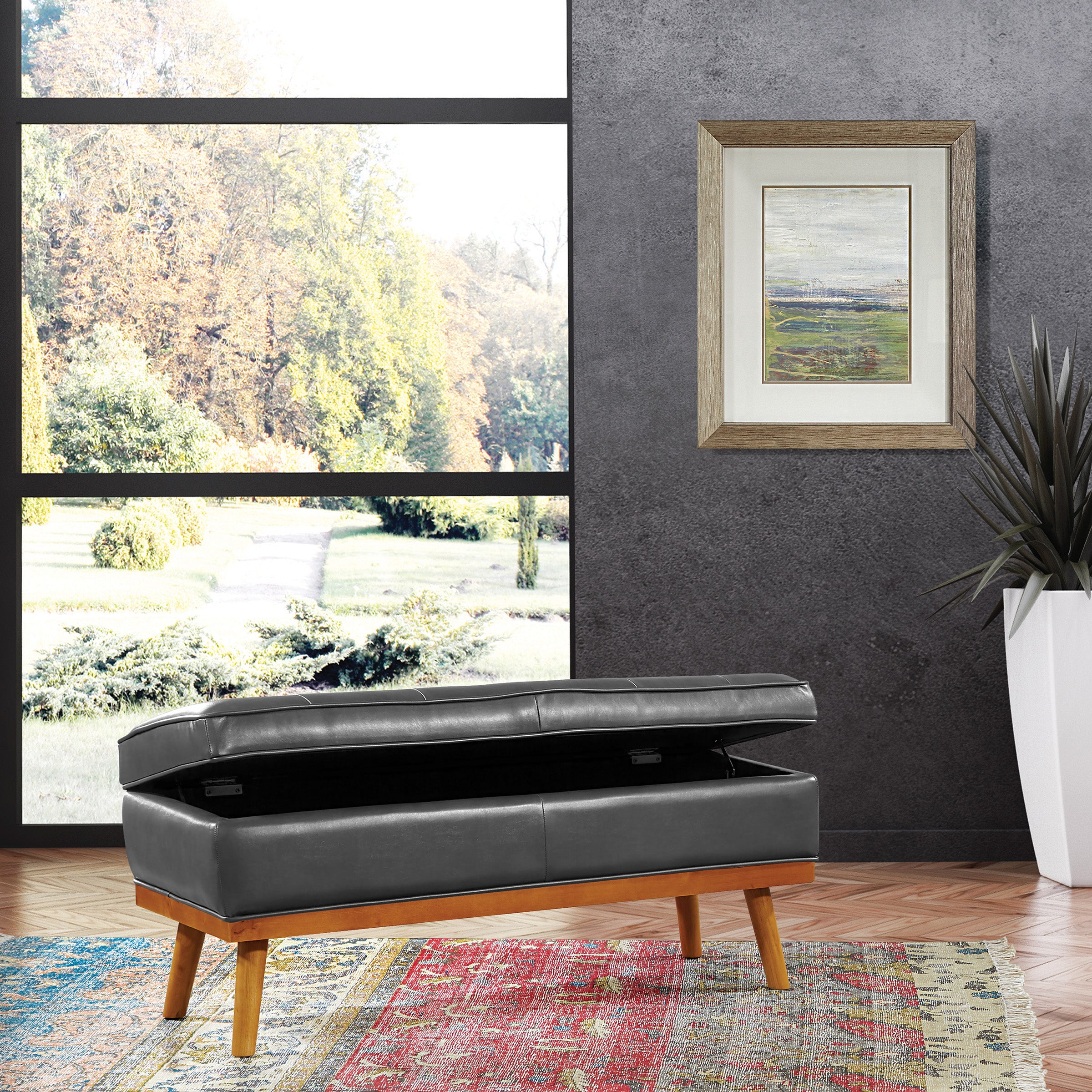 Katheryn Storage Bench - Pewter