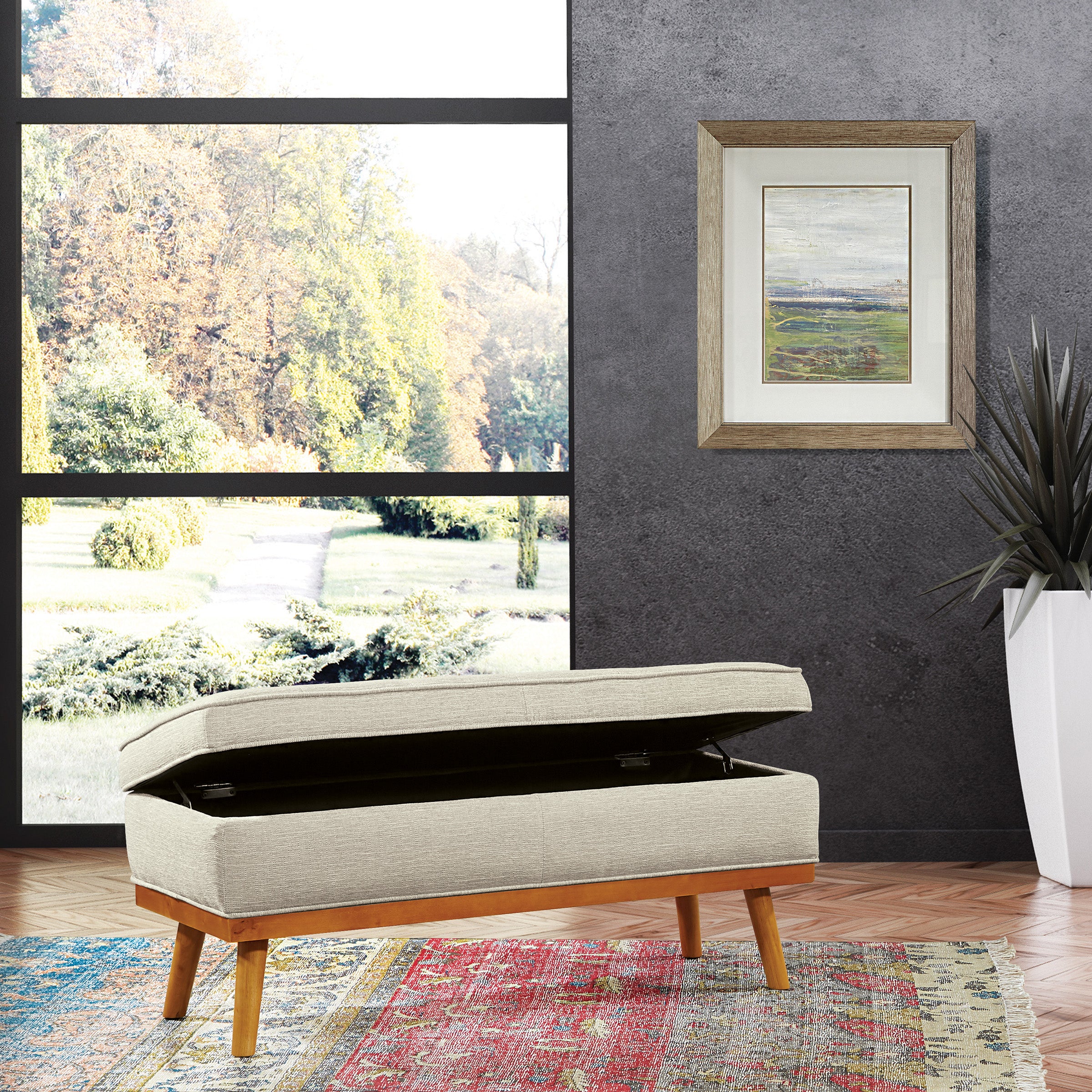 Katheryn Storage Bench - Linen