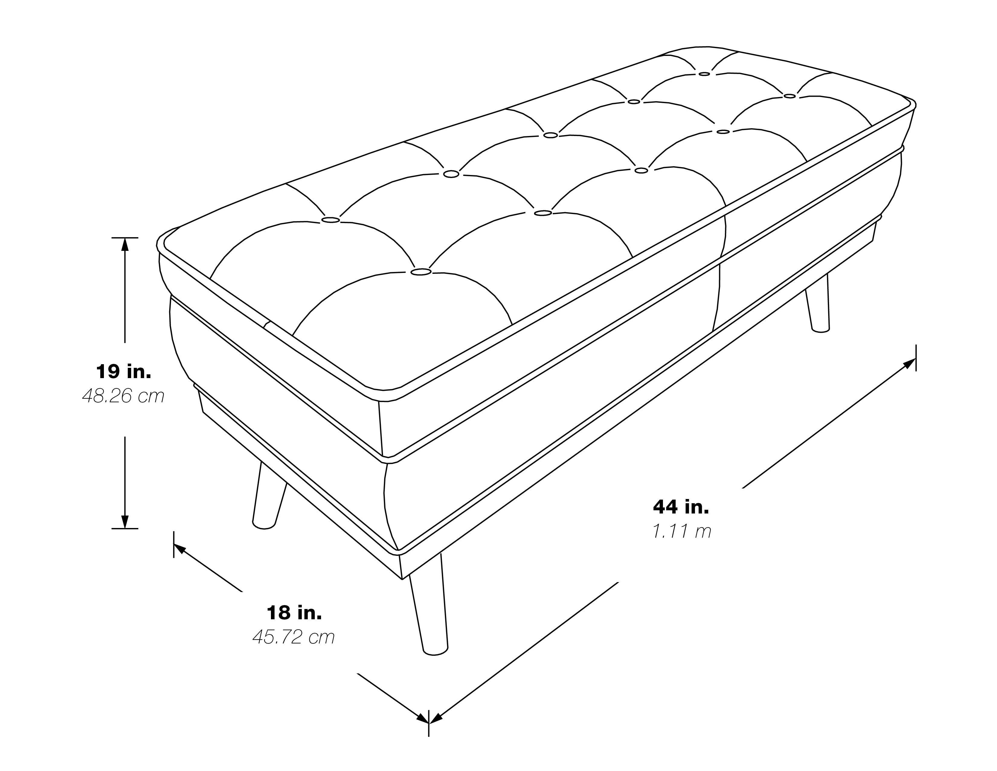 Katheryn Storage Bench - Green Fabric