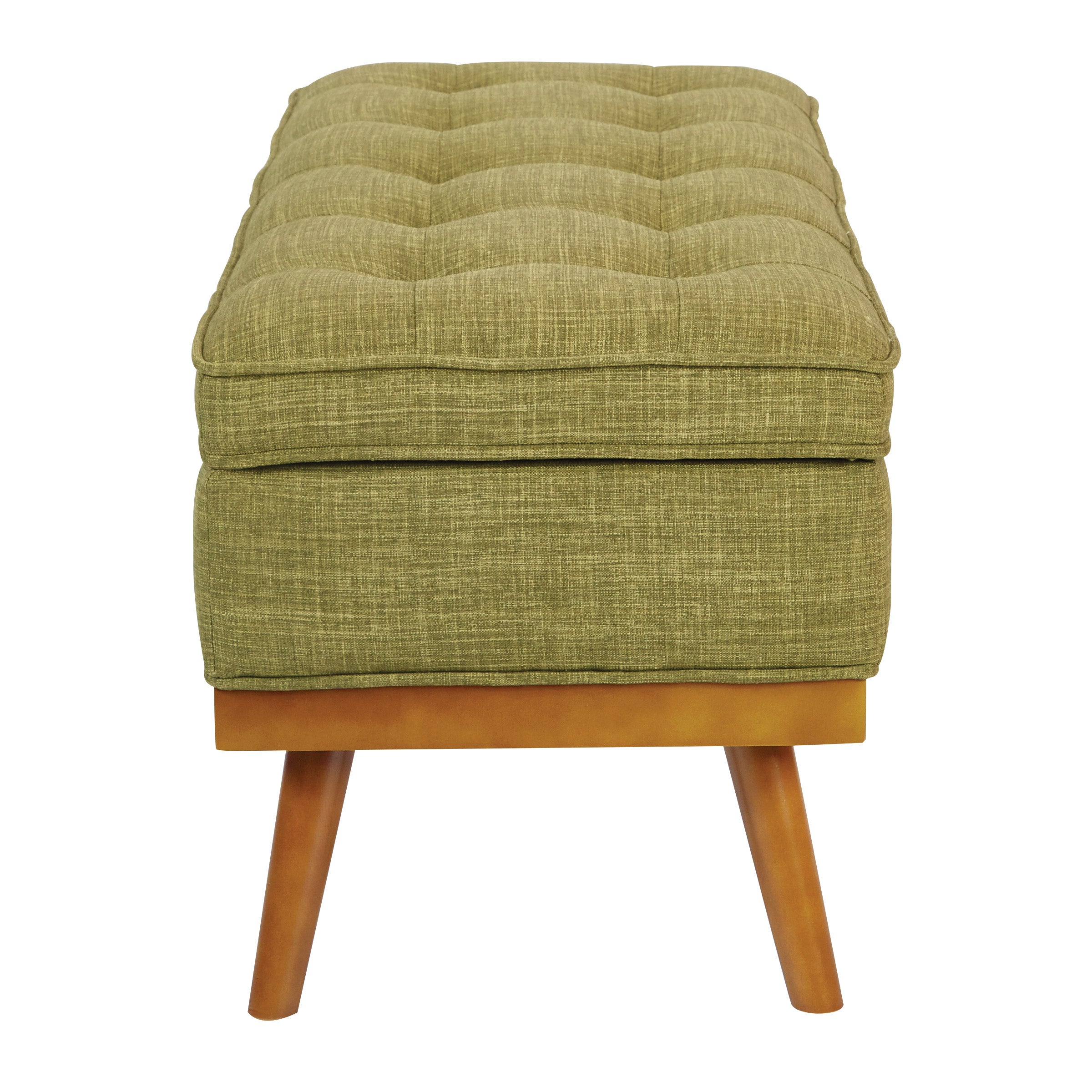 Katheryn Storage Bench - Green Fabric