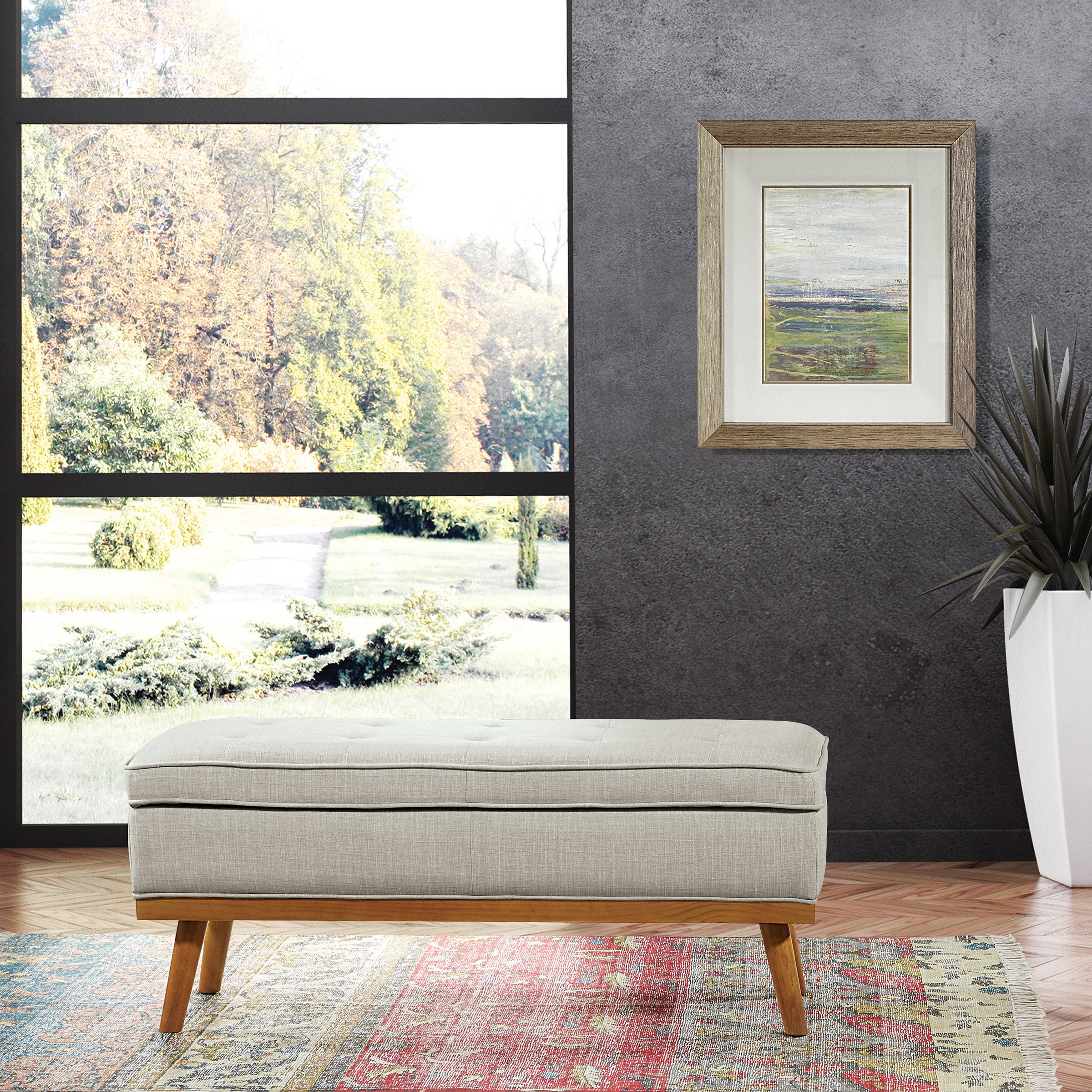 Katheryn Storage Bench - Fog