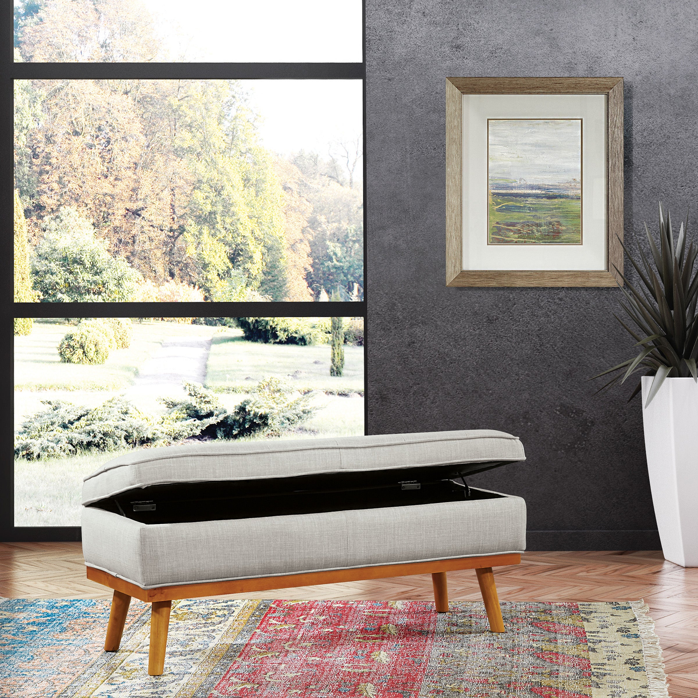 Katheryn Storage Bench - Fog