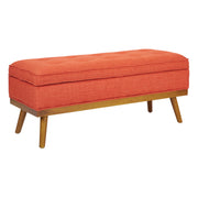 Katheryn Storage Bench - Tangerine