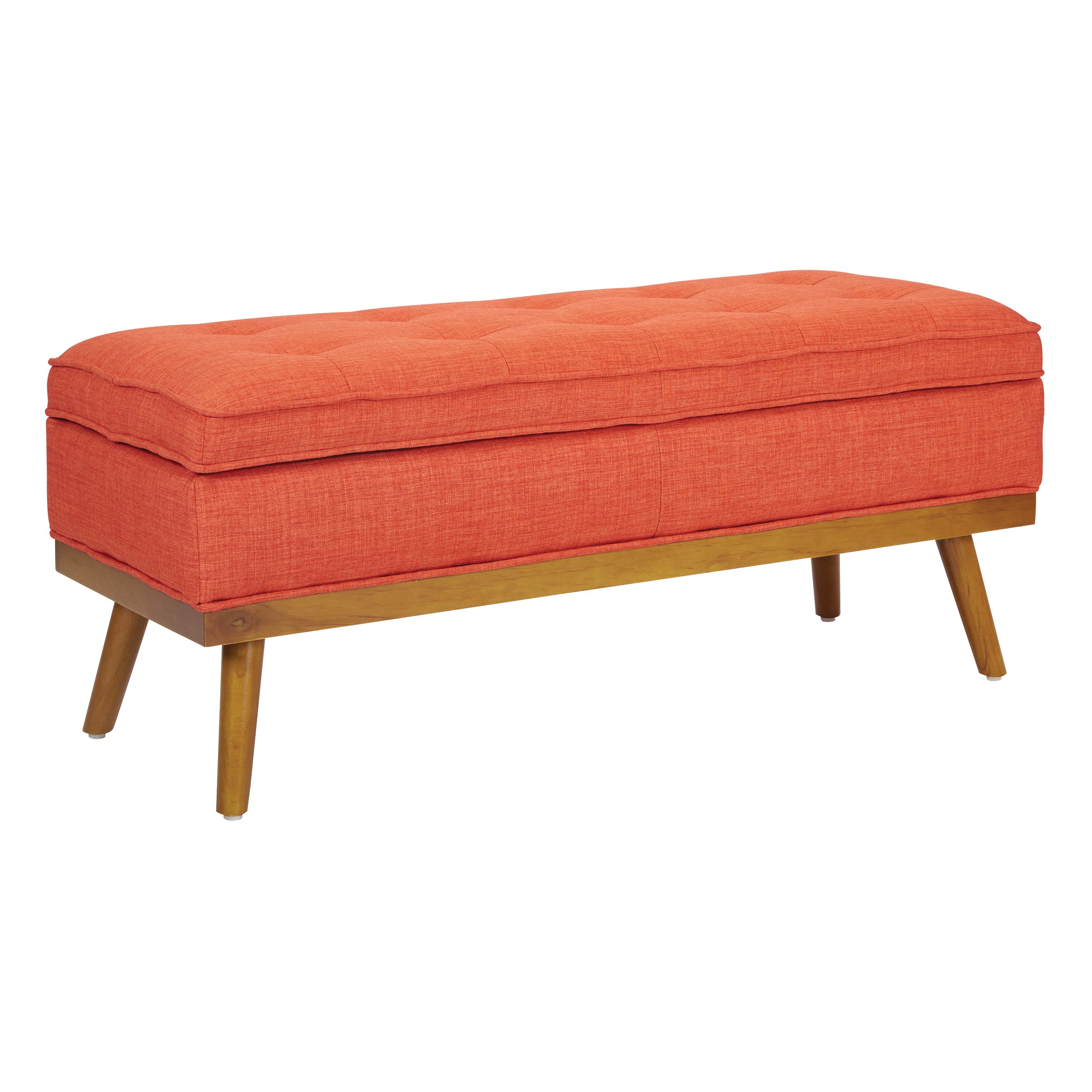 Katheryn Storage Bench - Tangerine