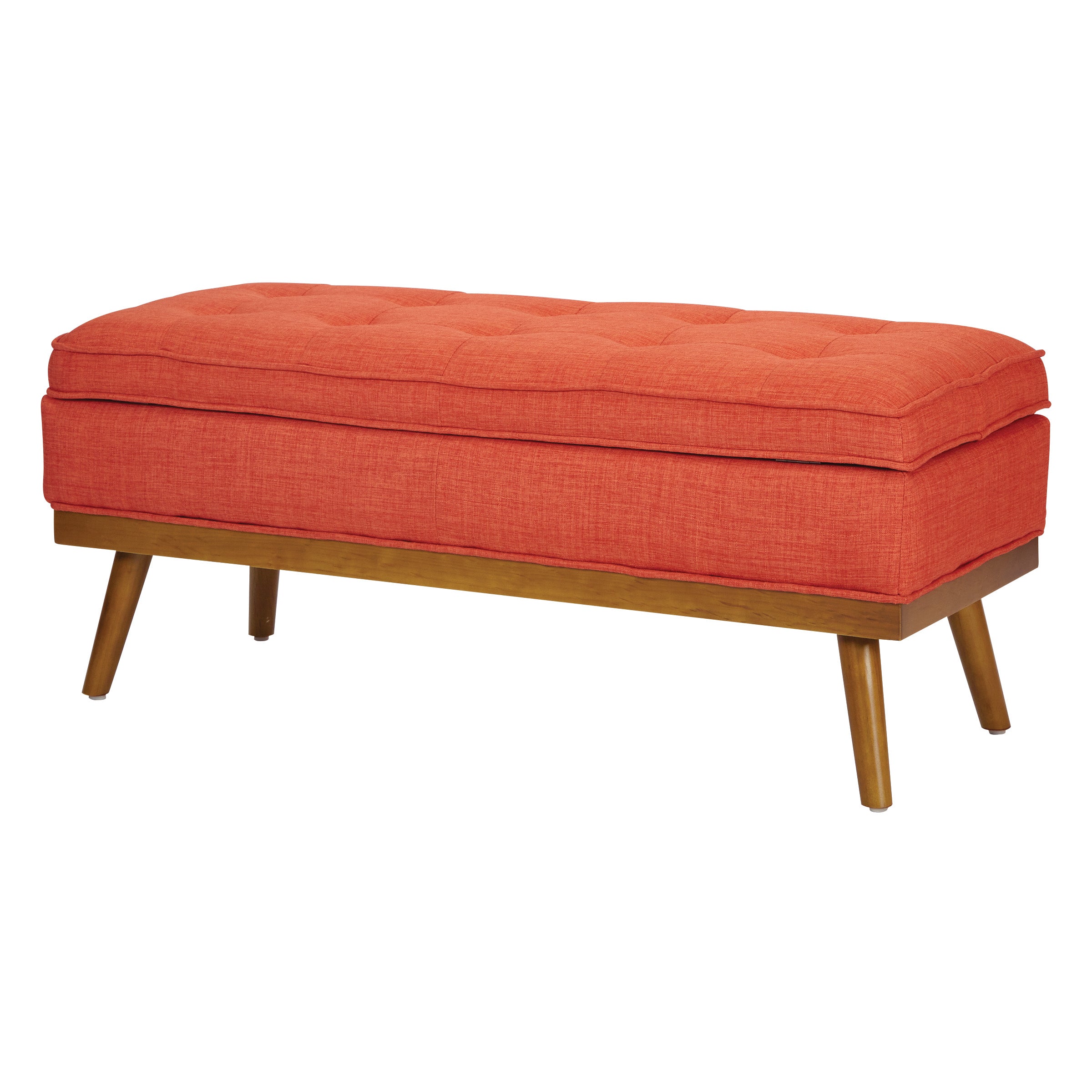 Katheryn Storage Bench - Tangerine
