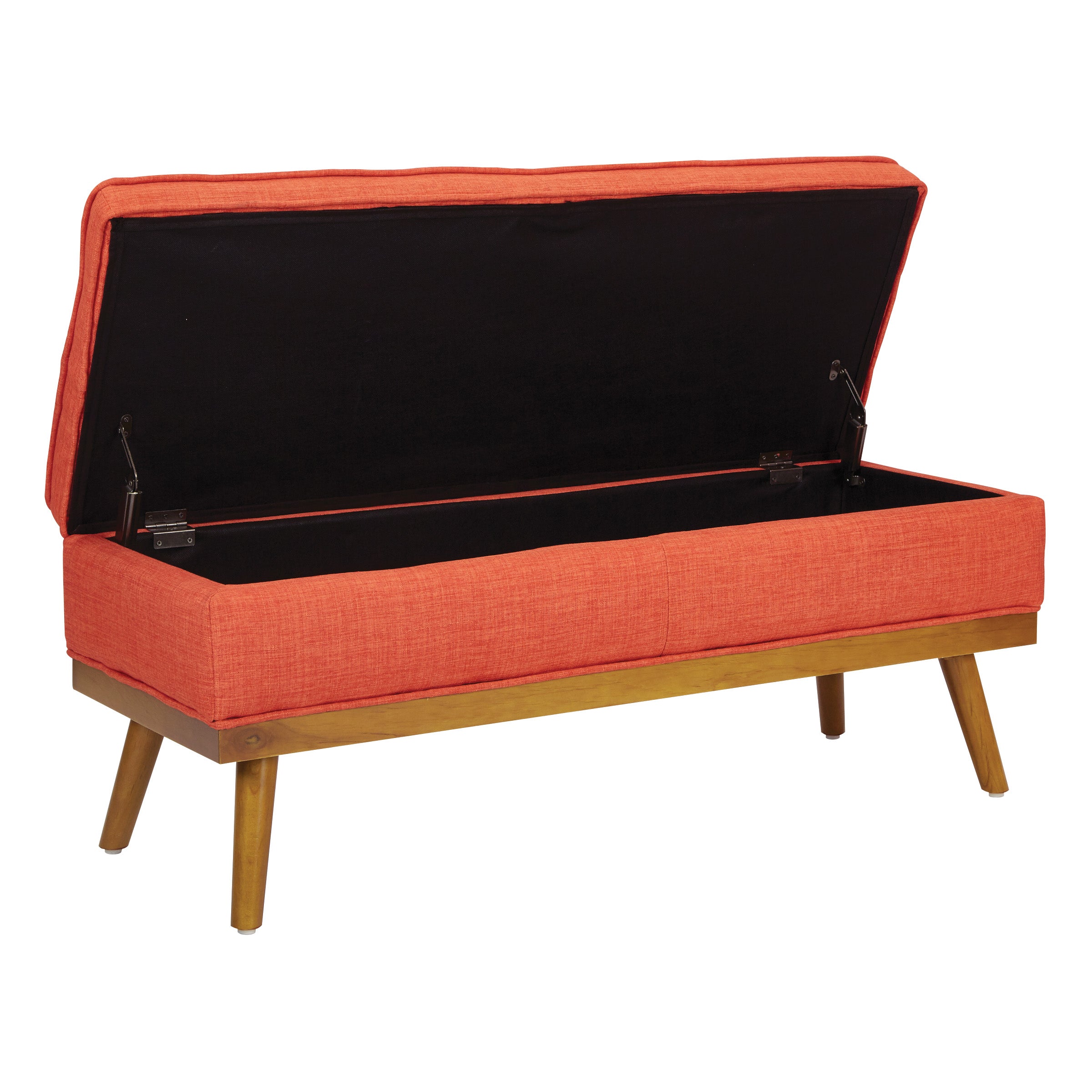Katheryn Storage Bench - Tangerine