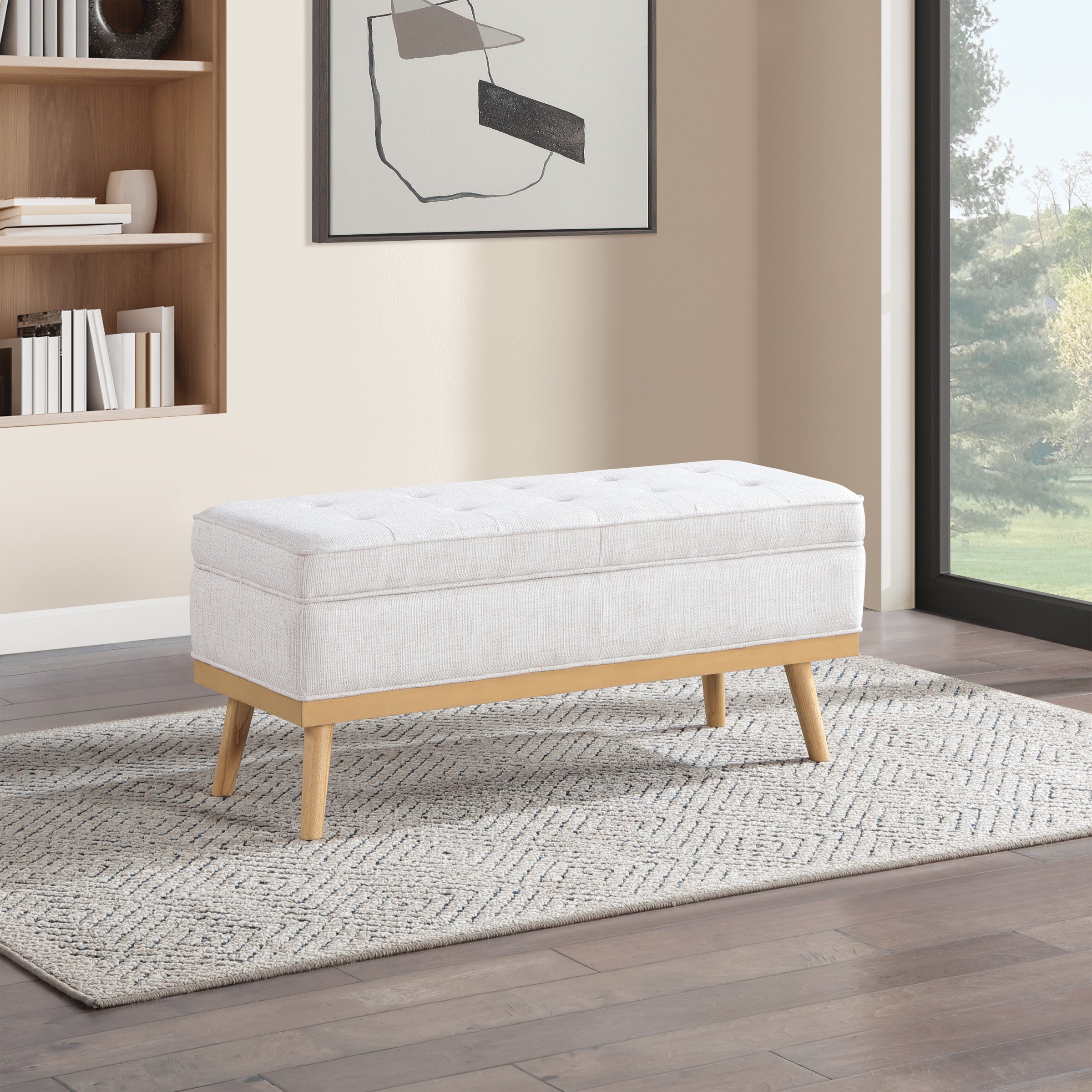 Katheryn Storage Bench - Linin