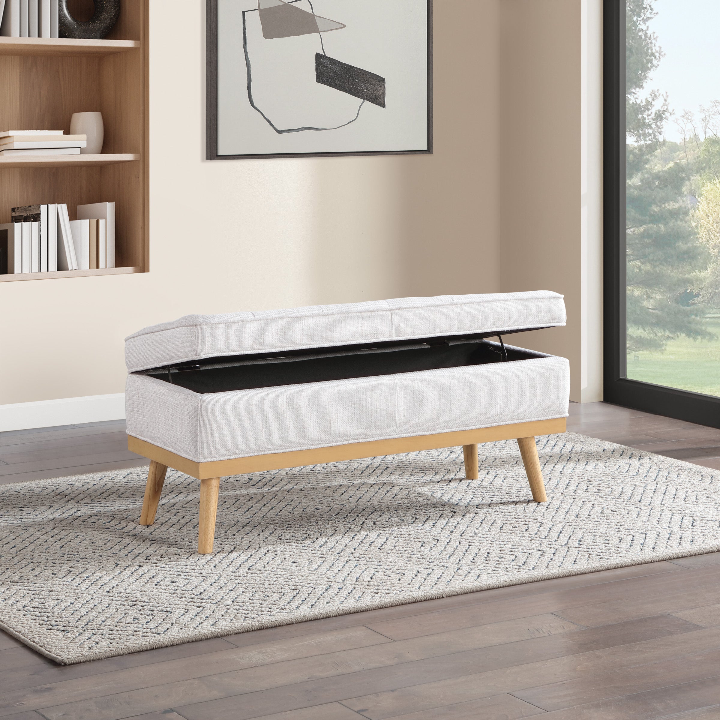 Katheryn Storage Bench - Linin
