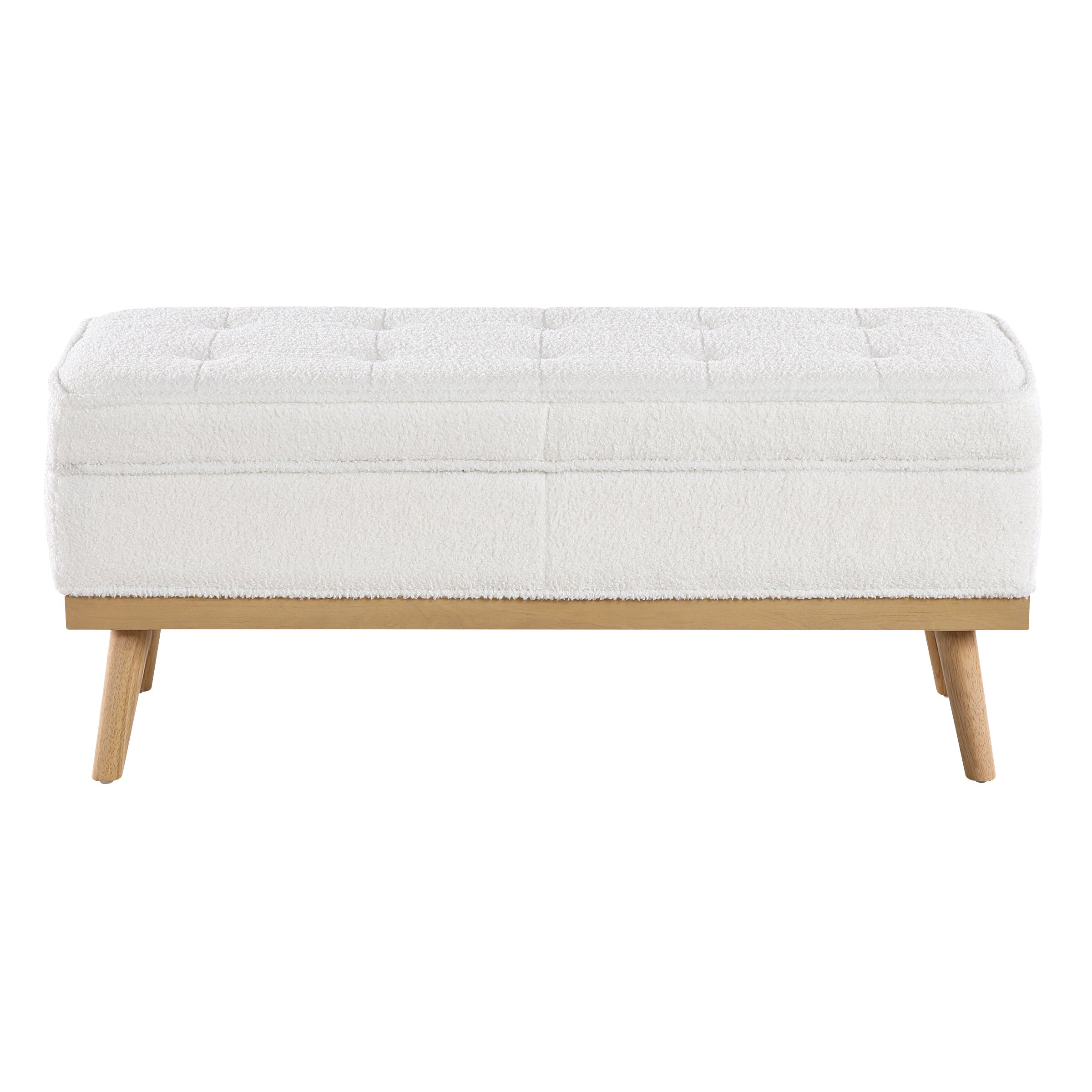 Katheryn Storage Bench - Ivory Sherpa