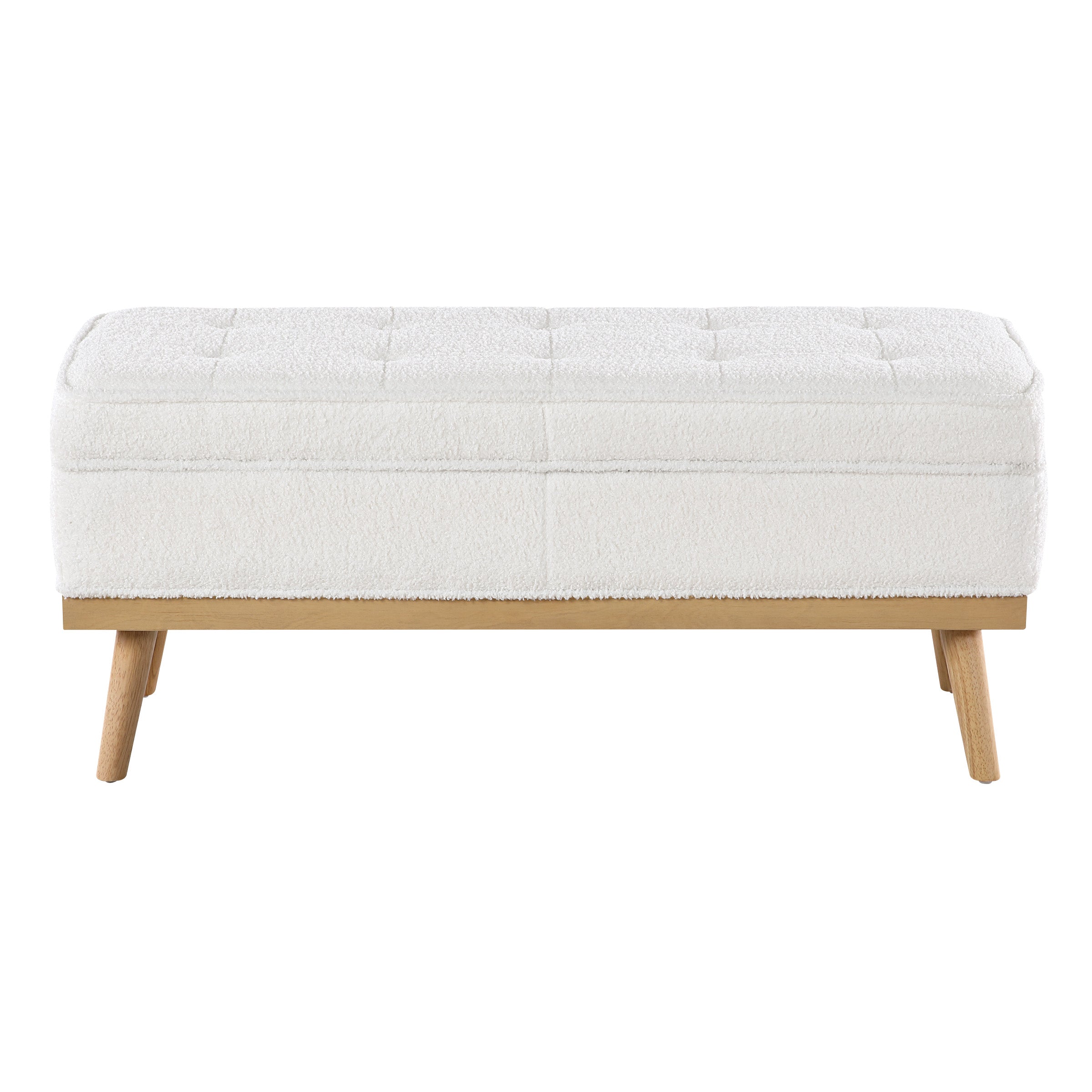 Katheryn Storage Bench - Ivory Sherpa