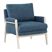 Kade Wood Frame Armchair - Navy