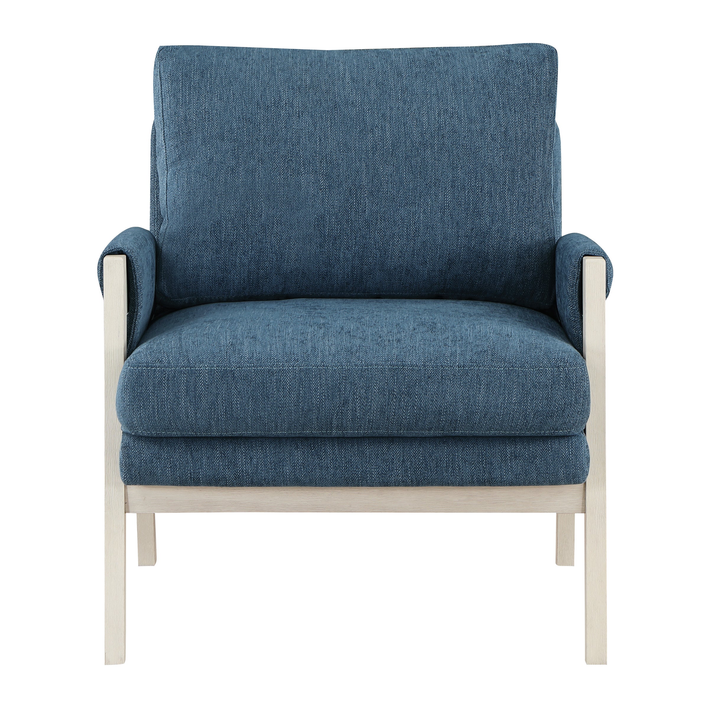 Kade Wood Frame Armchair - Navy