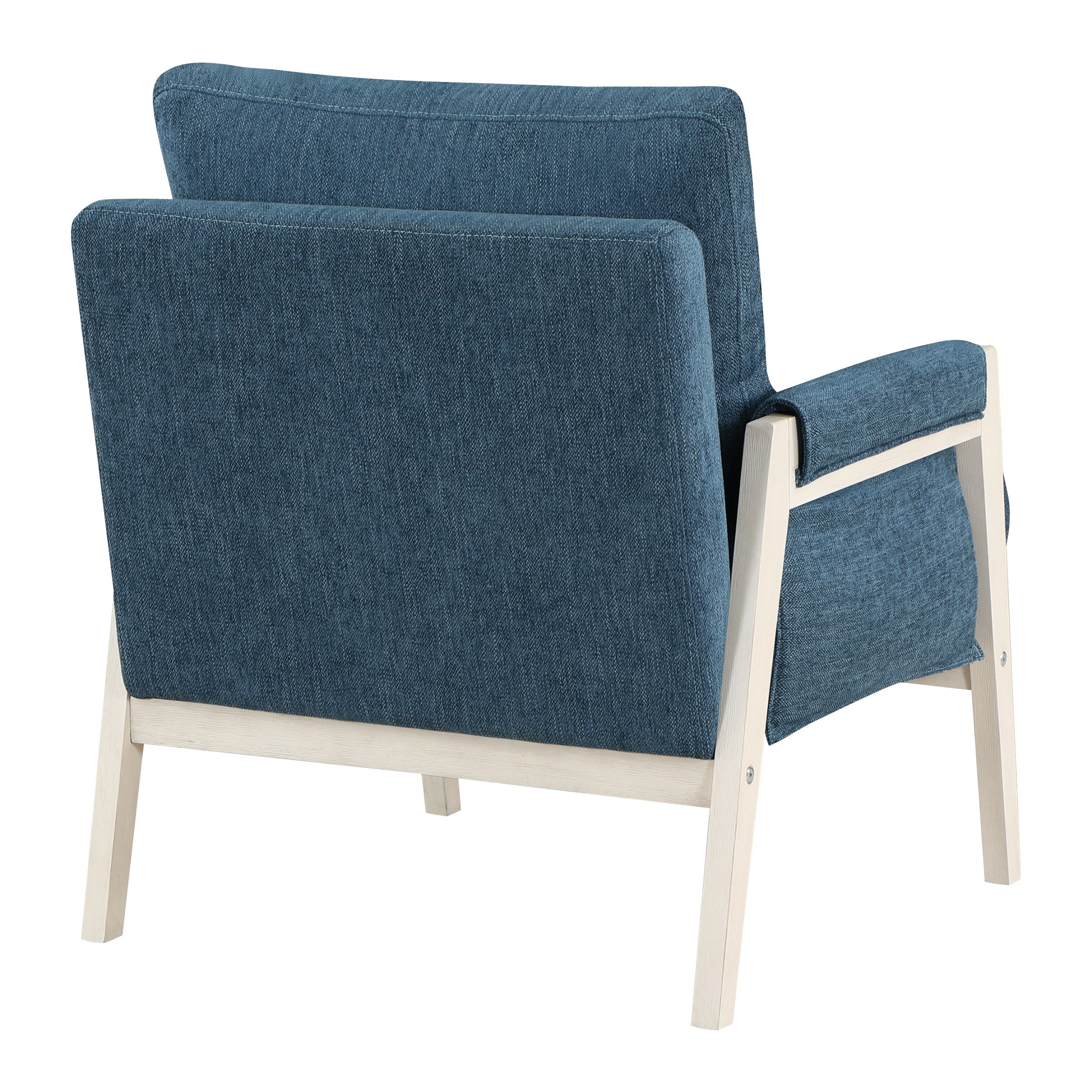 Kade Wood Frame Armchair - Navy