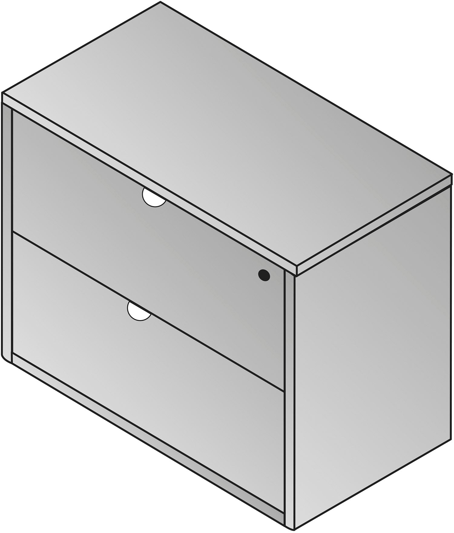 Kenwood 2-Drawer Lateral File, 37X20 - Mahogany