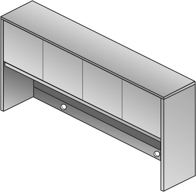 Kenwood 71" Open Overhead Storage Hutch - Light Cherry