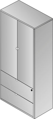 Kenwood Storage/Lateral File 37.5”X20”X71” - Light Cherry