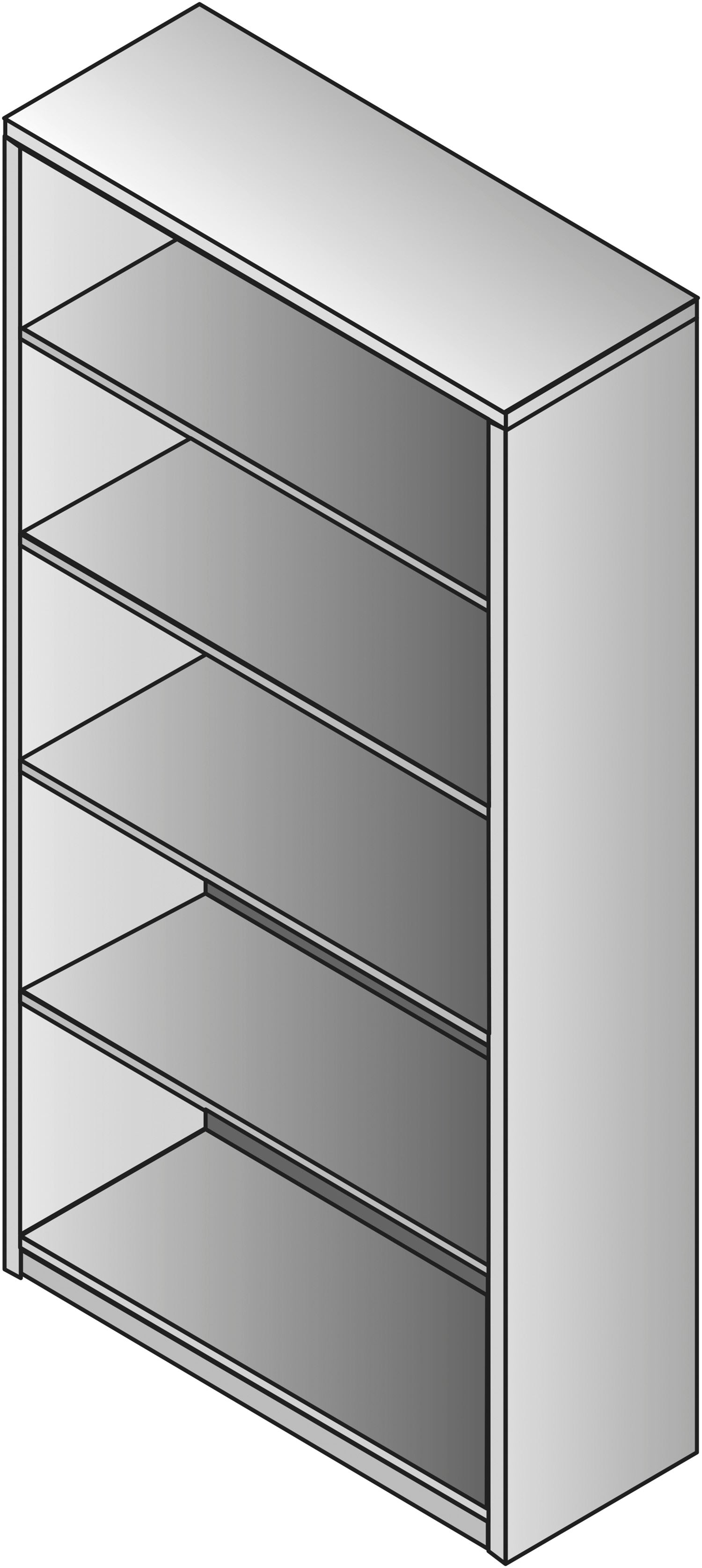 Kenwood 5-Shelf Bookcase, 70" - Mahogany