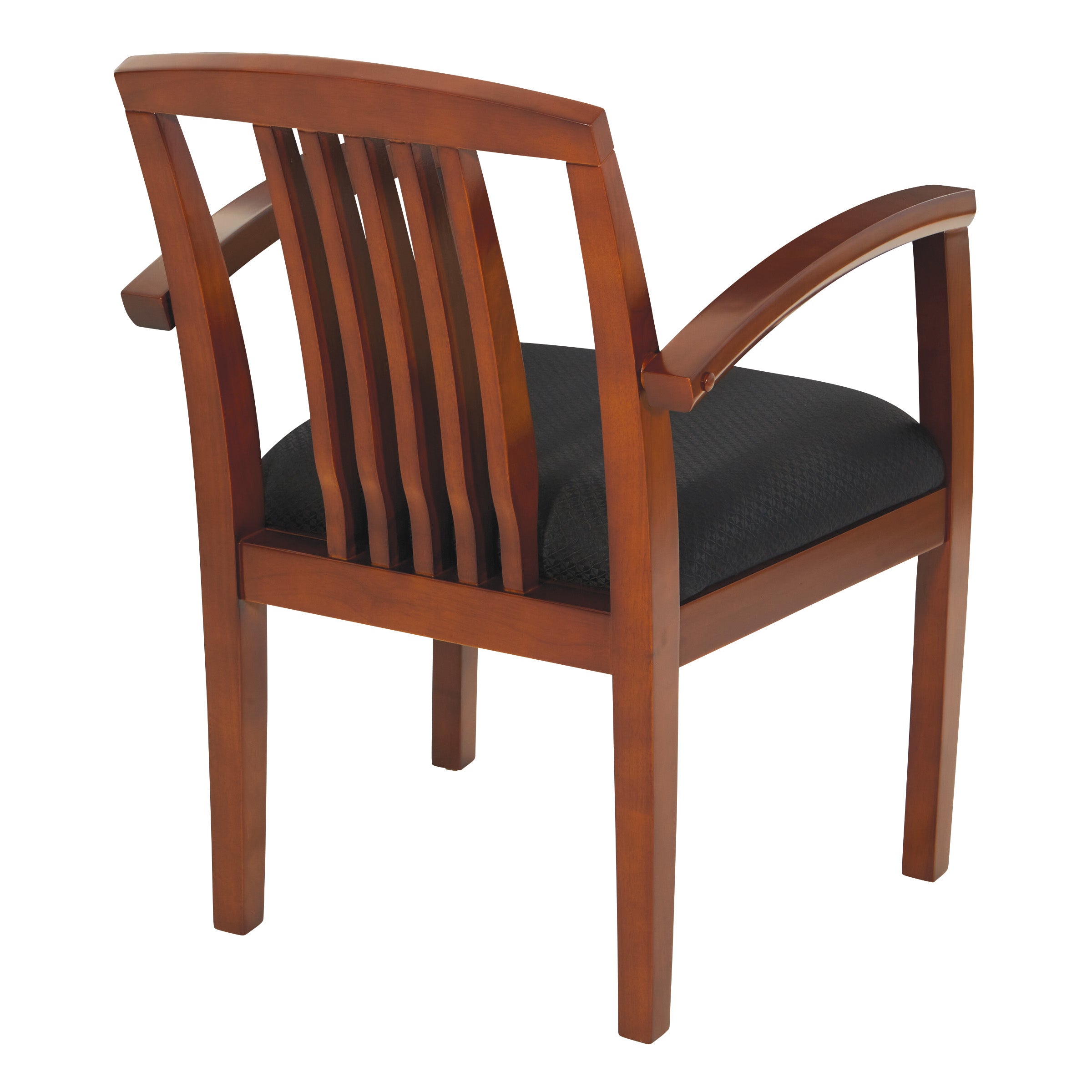 Wood Back Guest Chair - Black/Cherry
