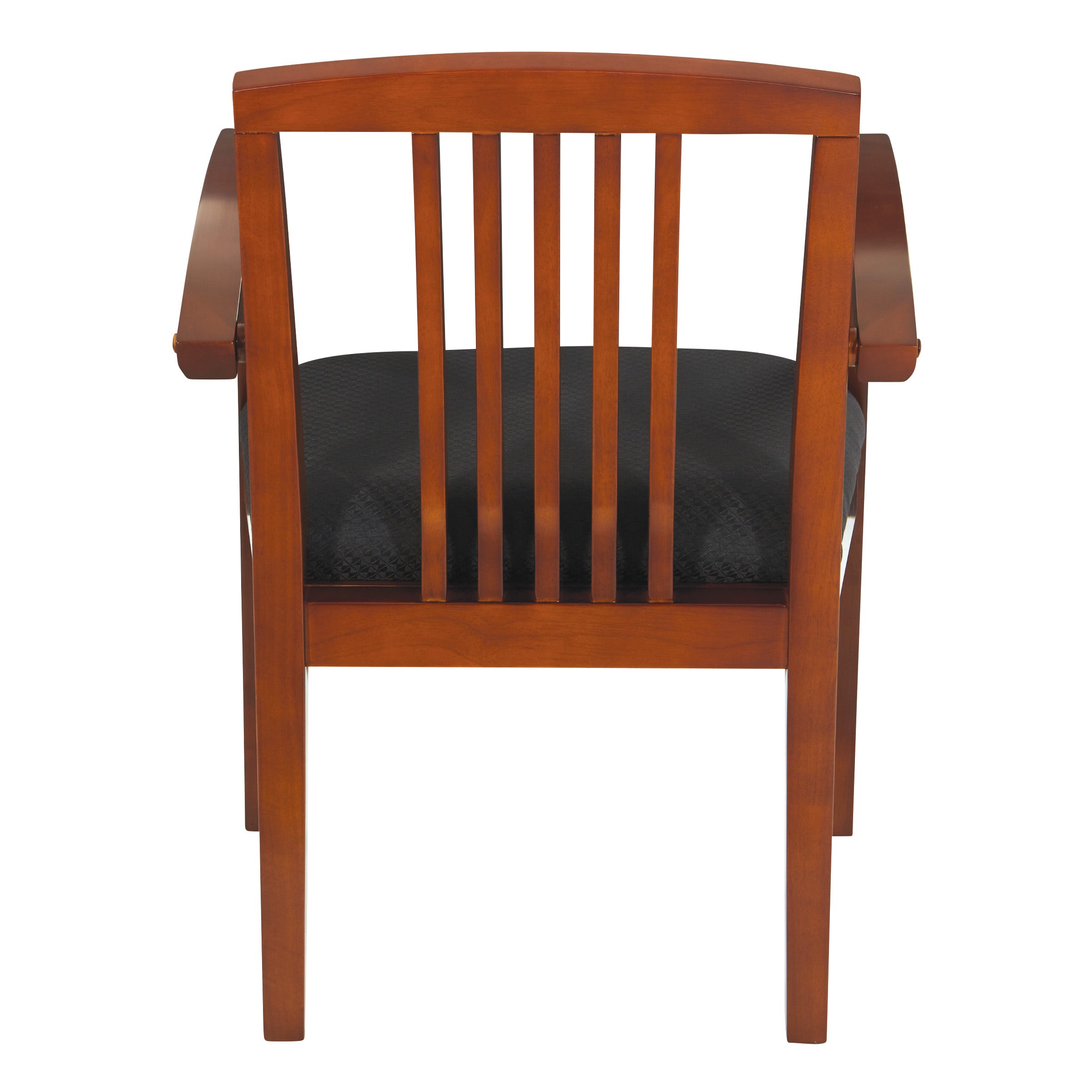 Wood Back Guest Chair - Black/Cherry