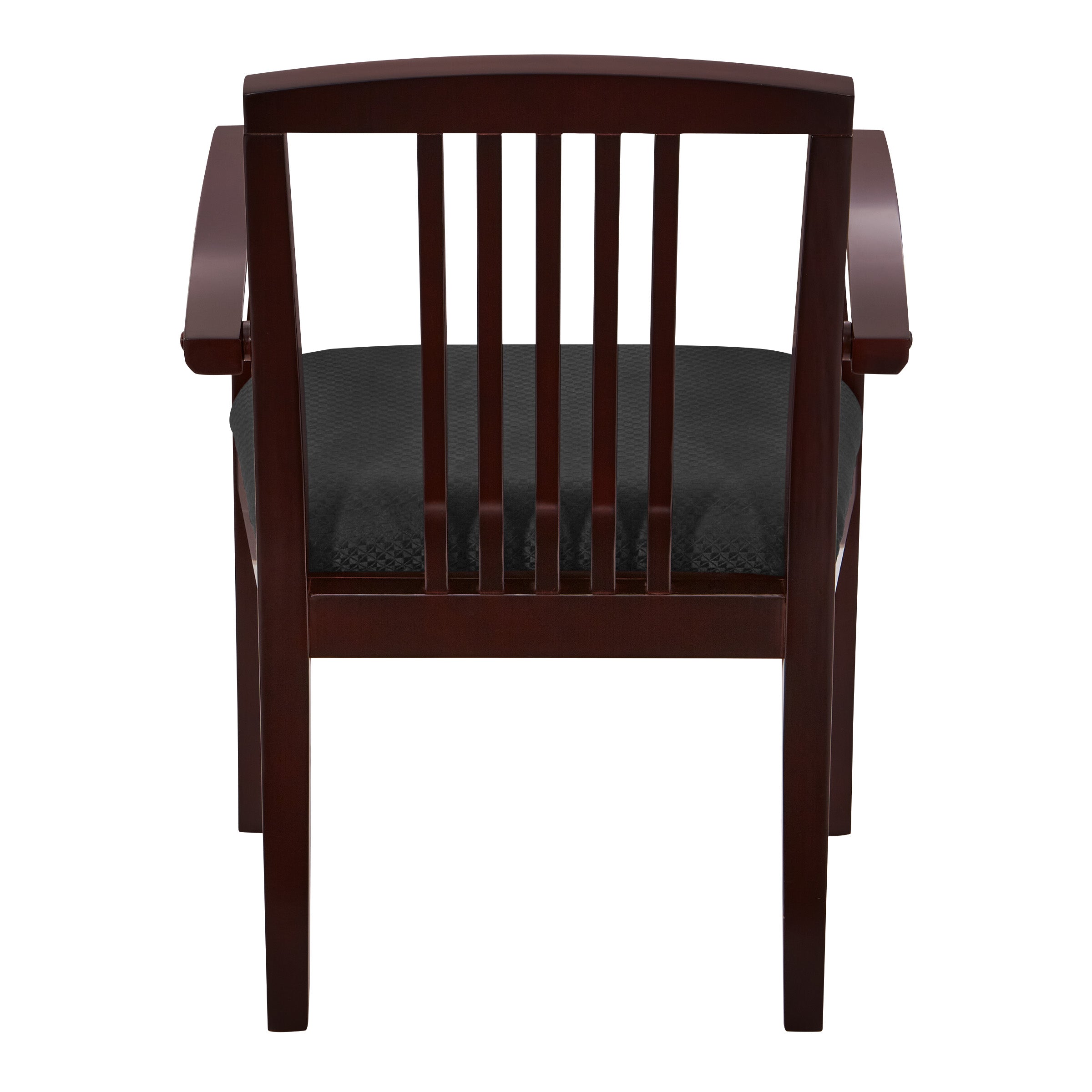 Wood Back Guest Chair - Black/Mahogany