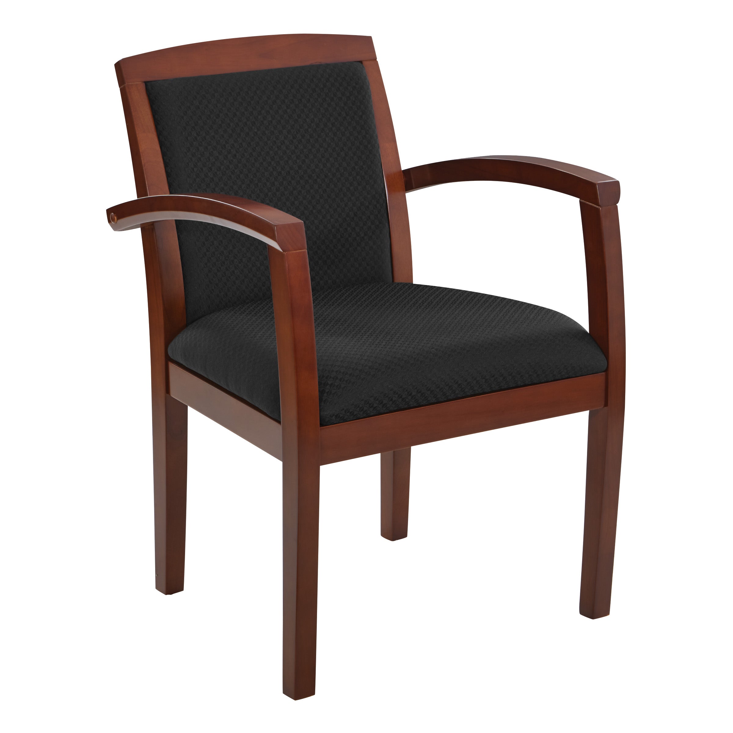 Upholstered back guest chair - Light Cherry