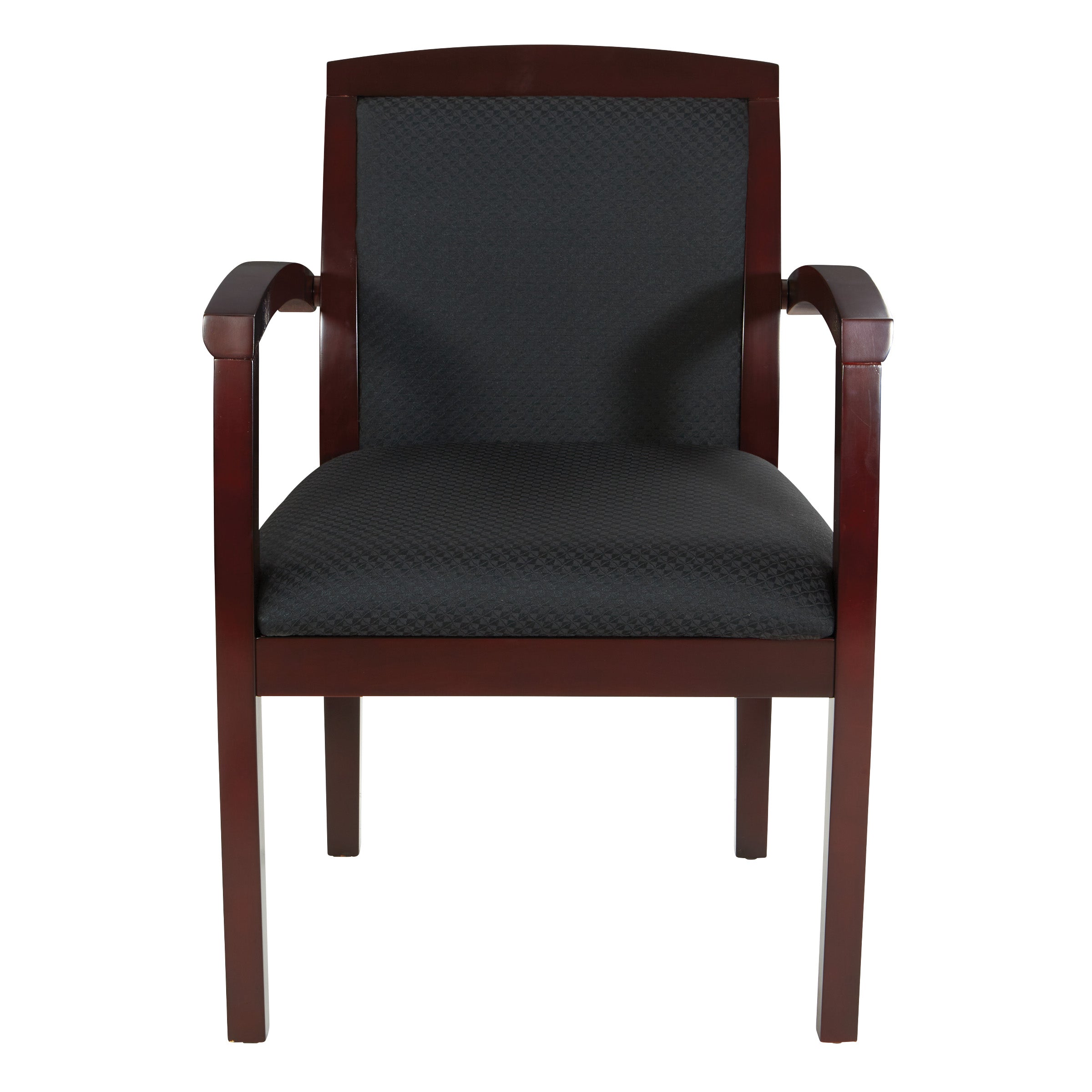 Upholstered back guest chair - Mahogany