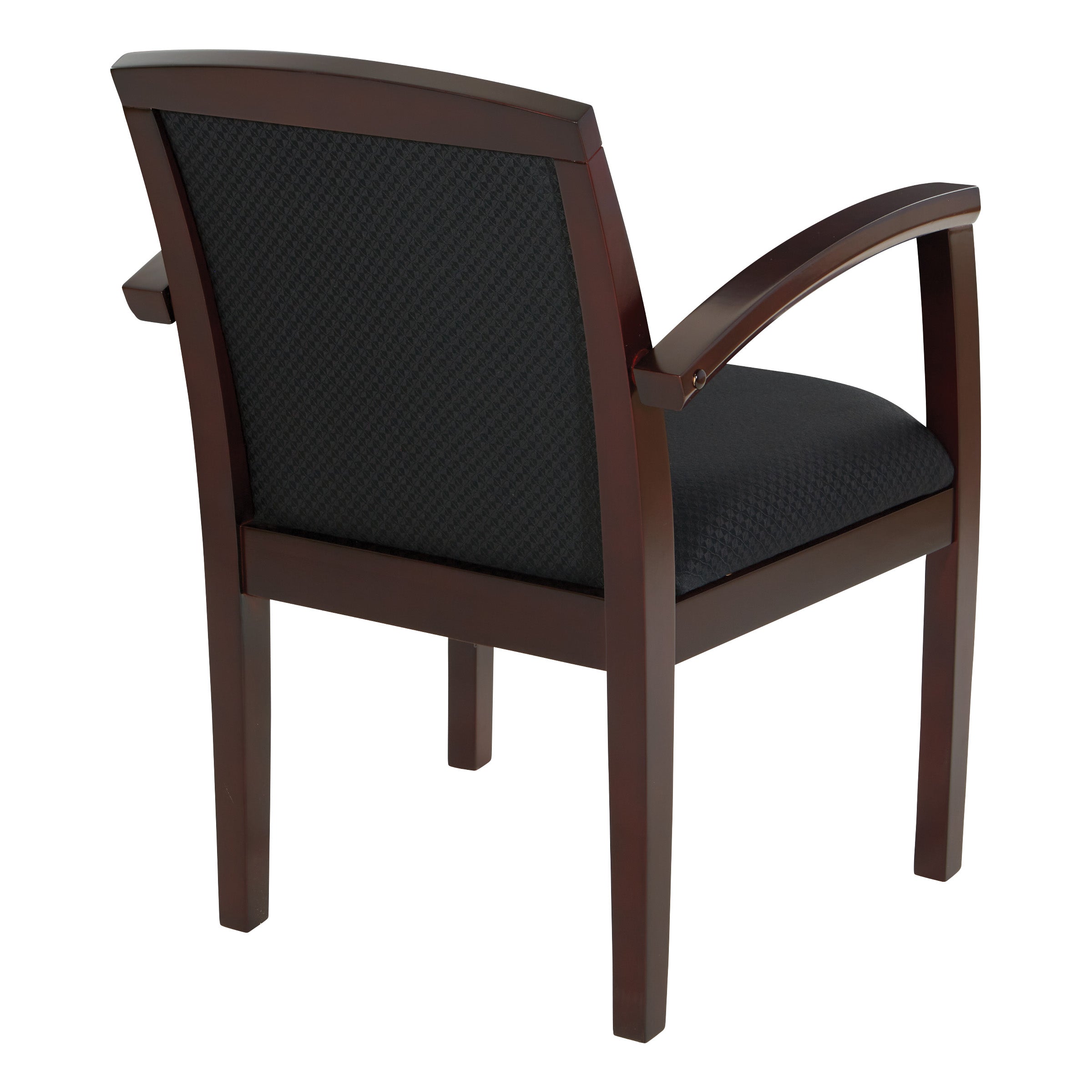 Upholstered back guest chair - Mahogany