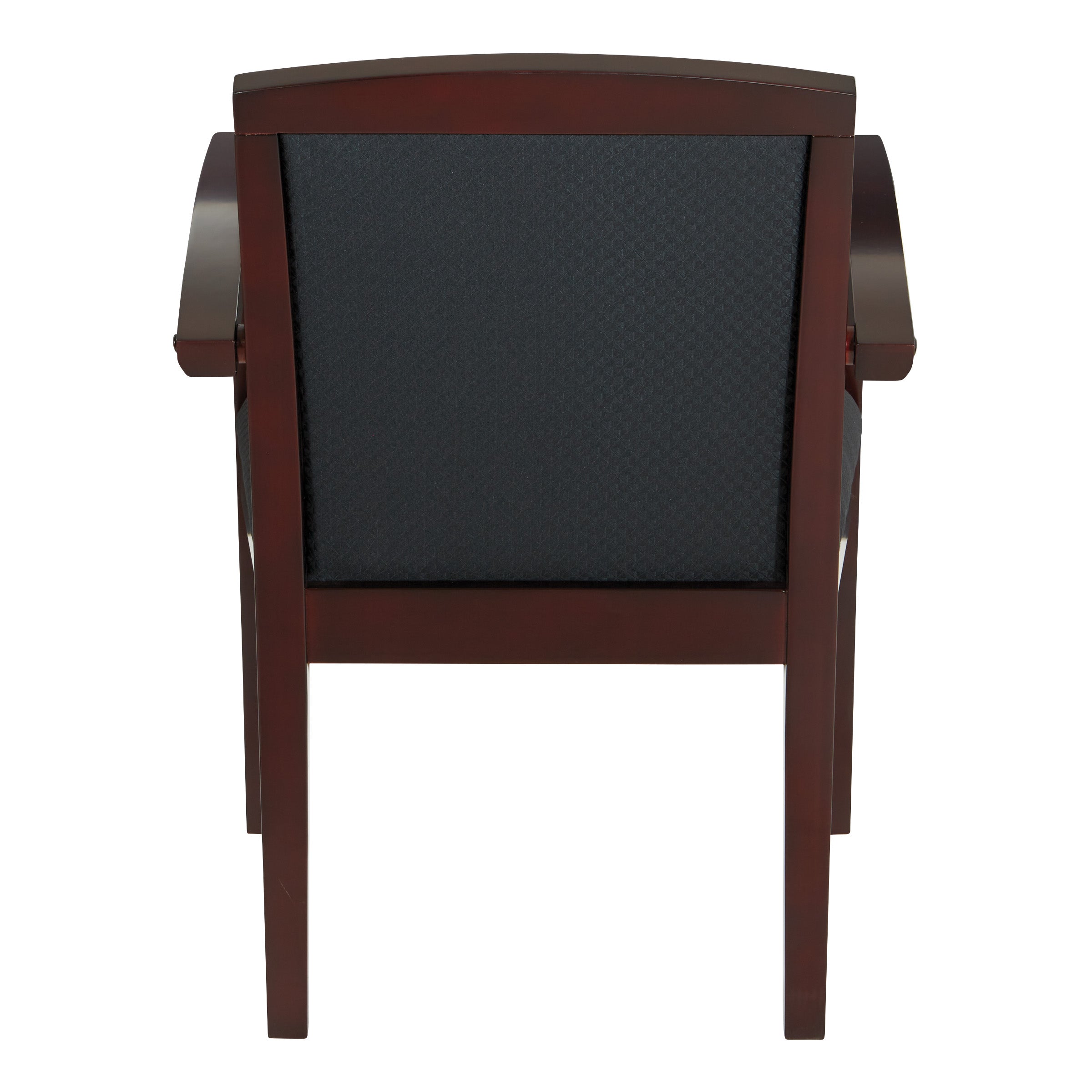 Upholstered back guest chair - Mahogany