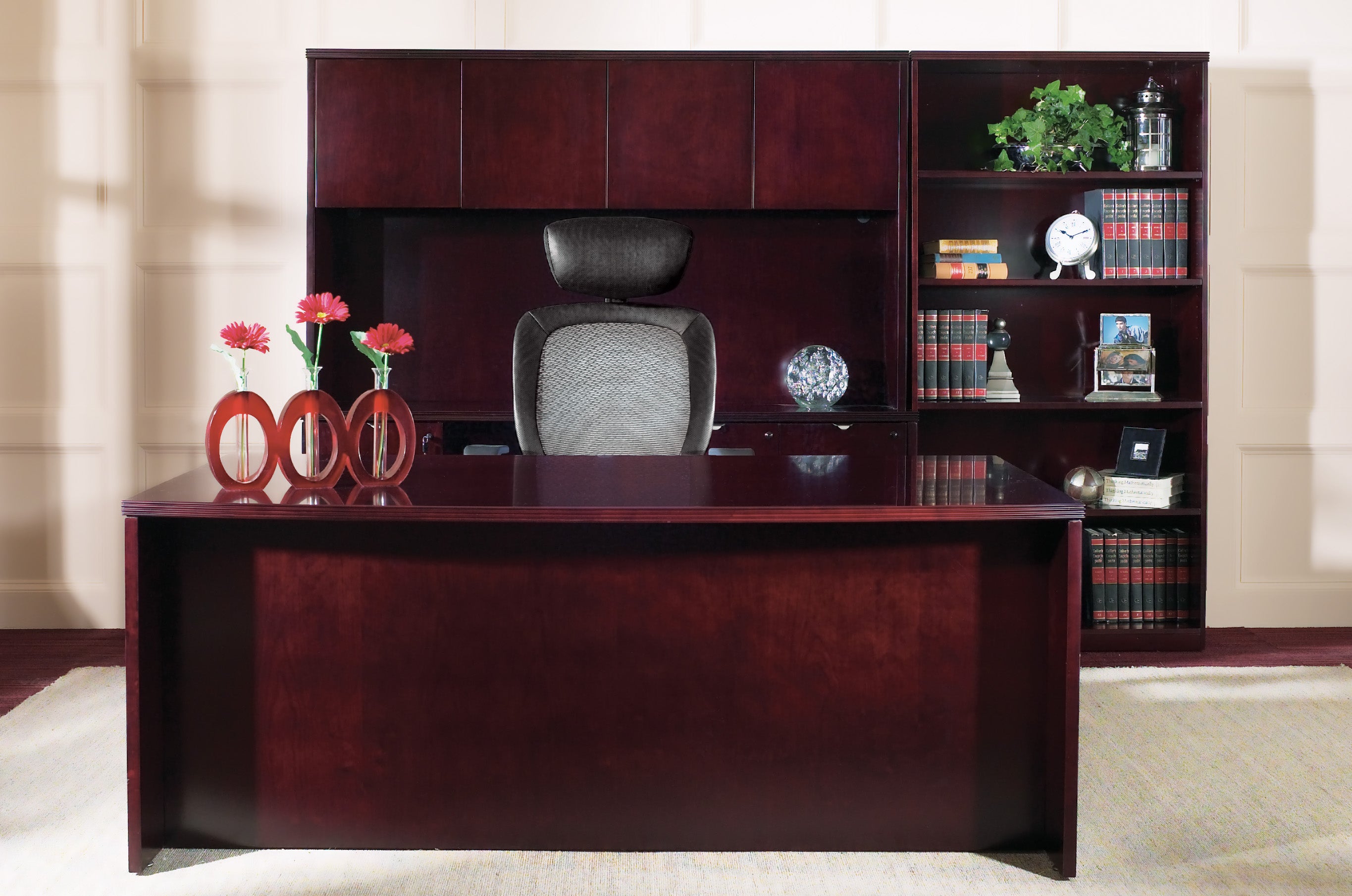 Kenwood Bow Top Desk Shell, 72X39 - Mahogany