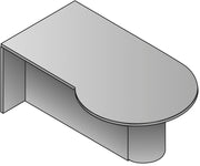 Kenwood Left P-Top Desk, 72X42 - Light Cherry
