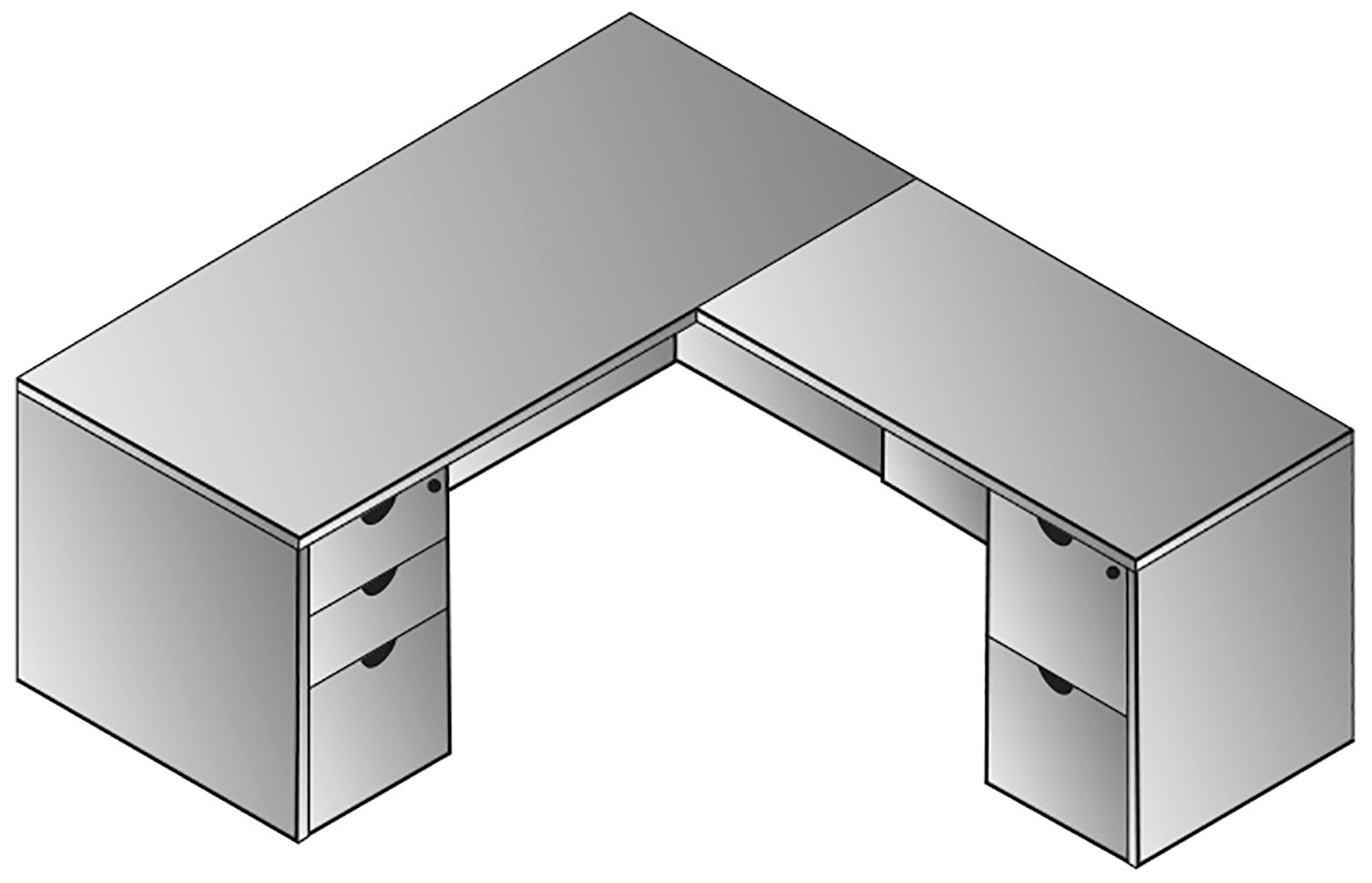 Kenwood L Shape 66"X78" - Mahogany