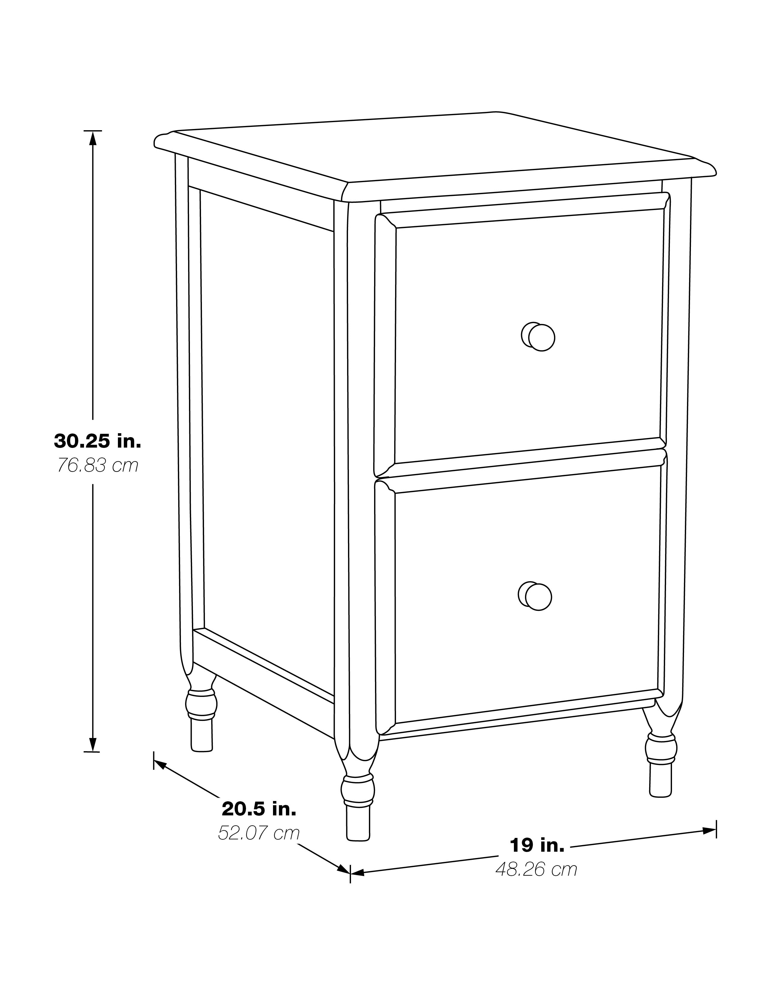 Knob Hill File Cabinet - Antique Cherry Finish