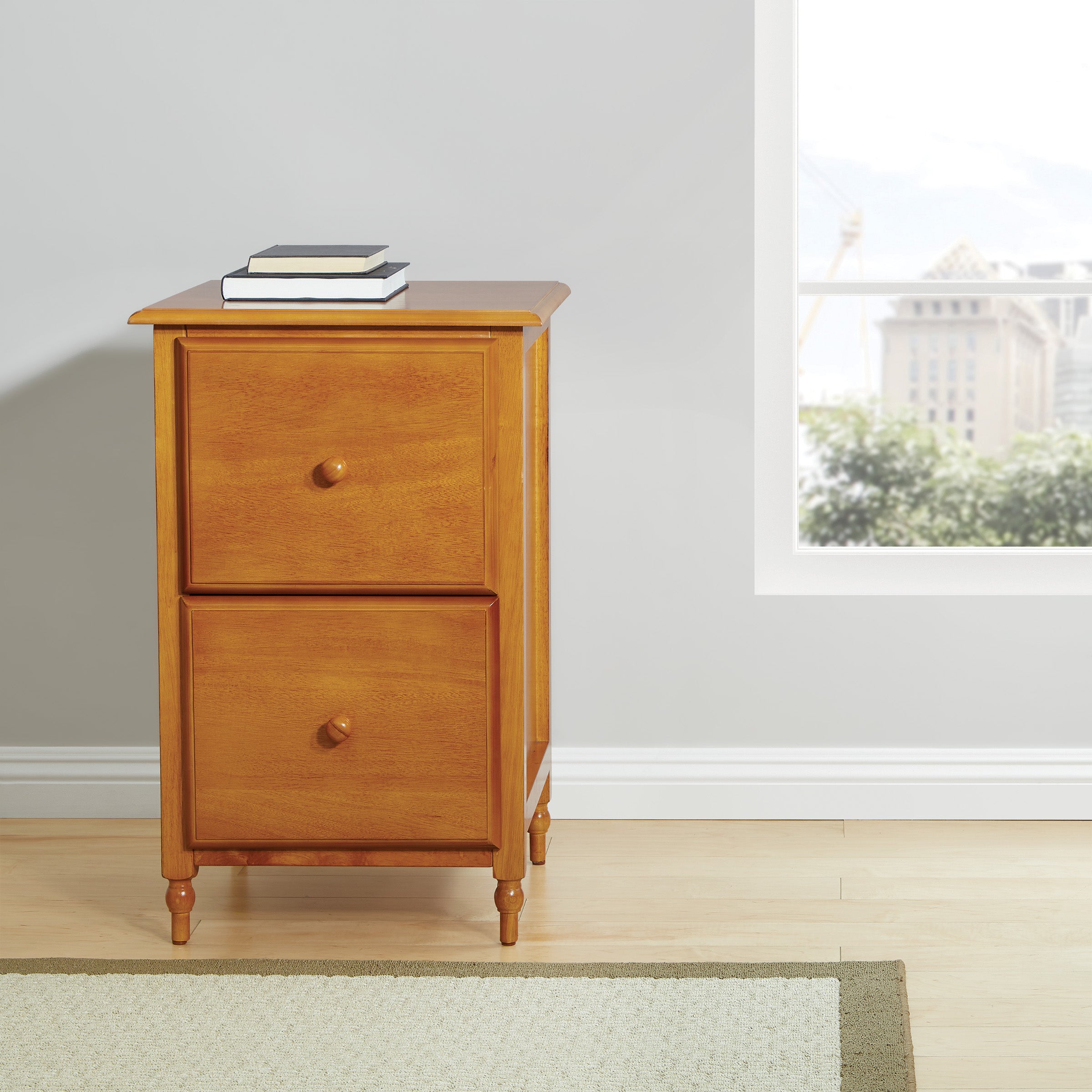 Knob Hill File Cabinet - Antique Cherry Finish