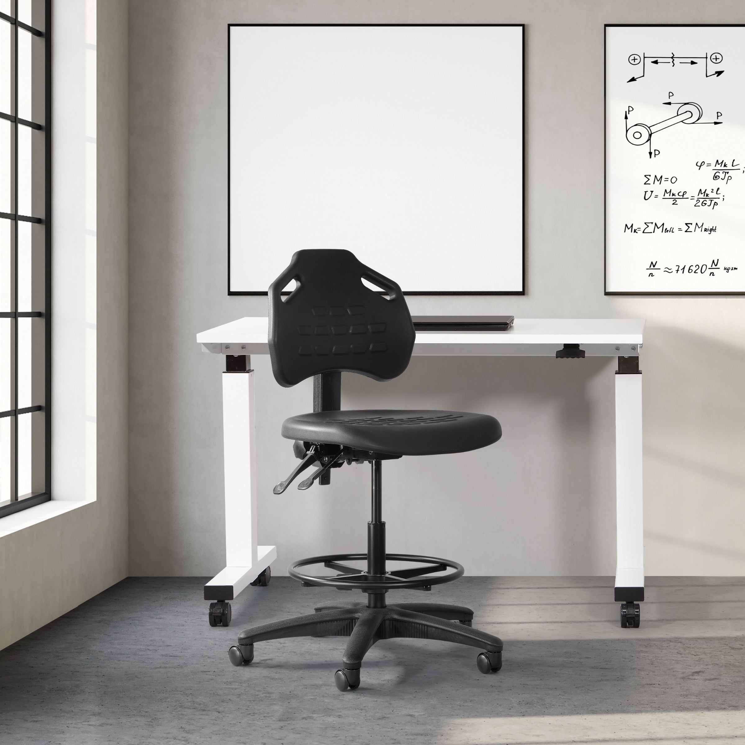 Vocation Drafting Chair - Black