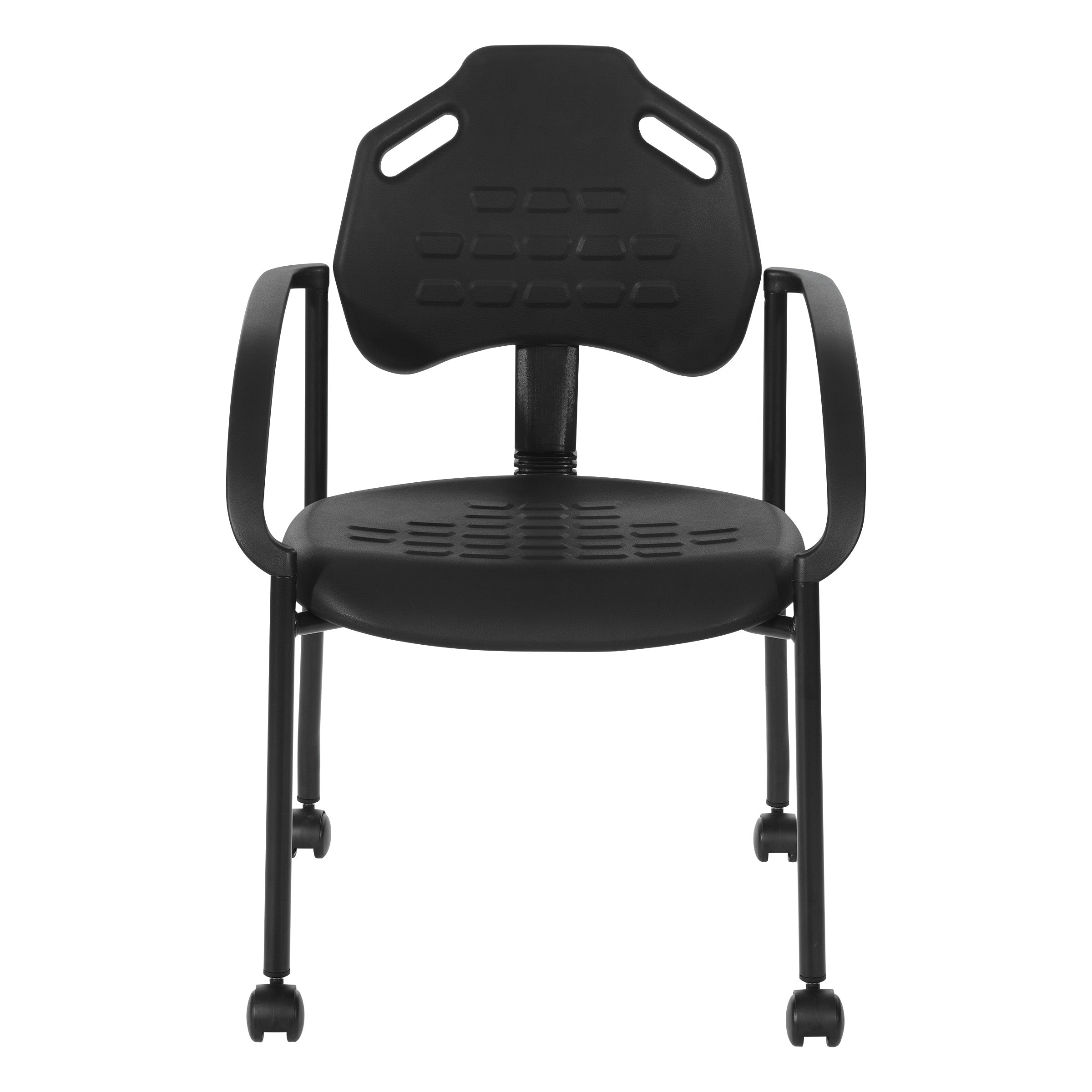 Guest Chair with Casters - Black