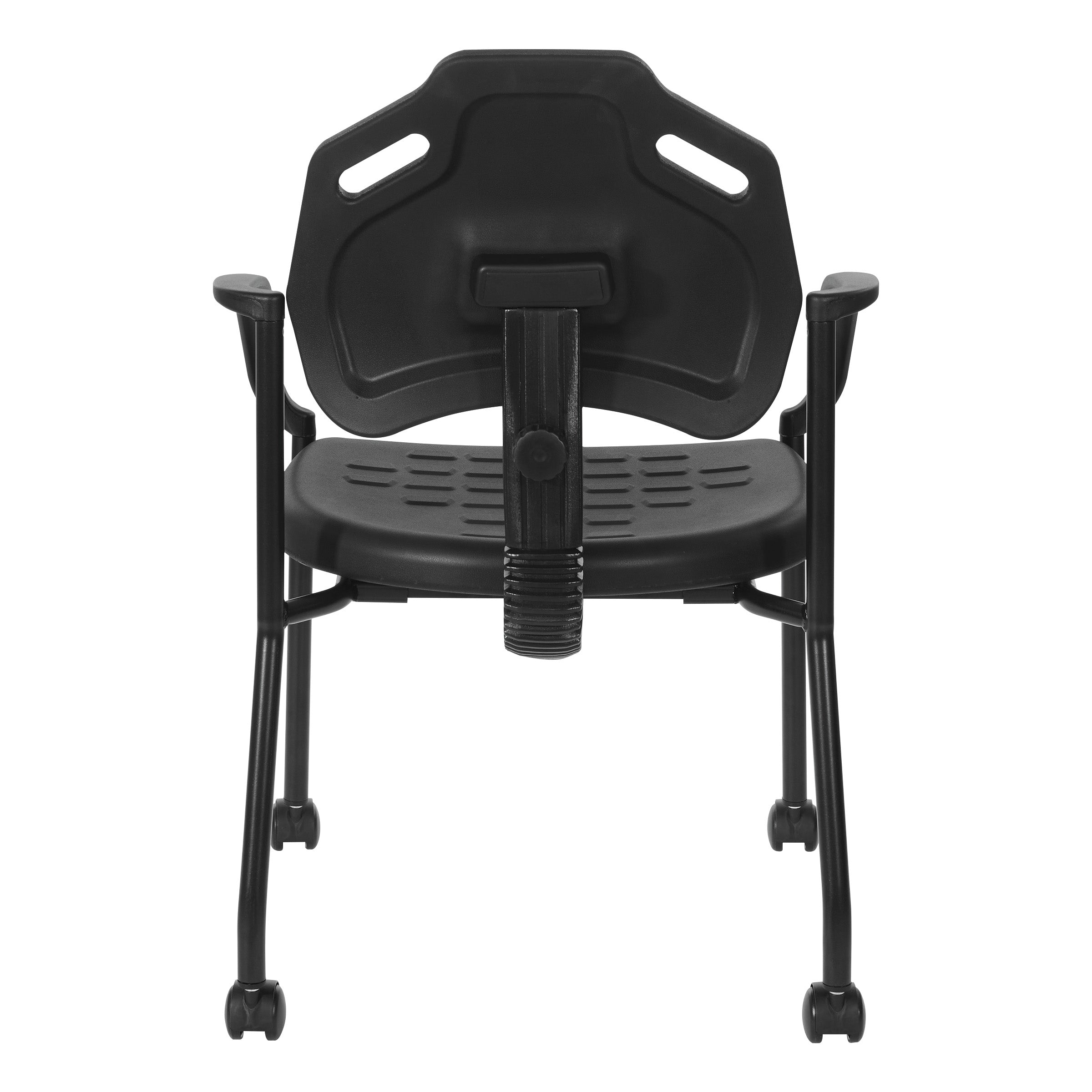 Guest Chair with Casters - Black