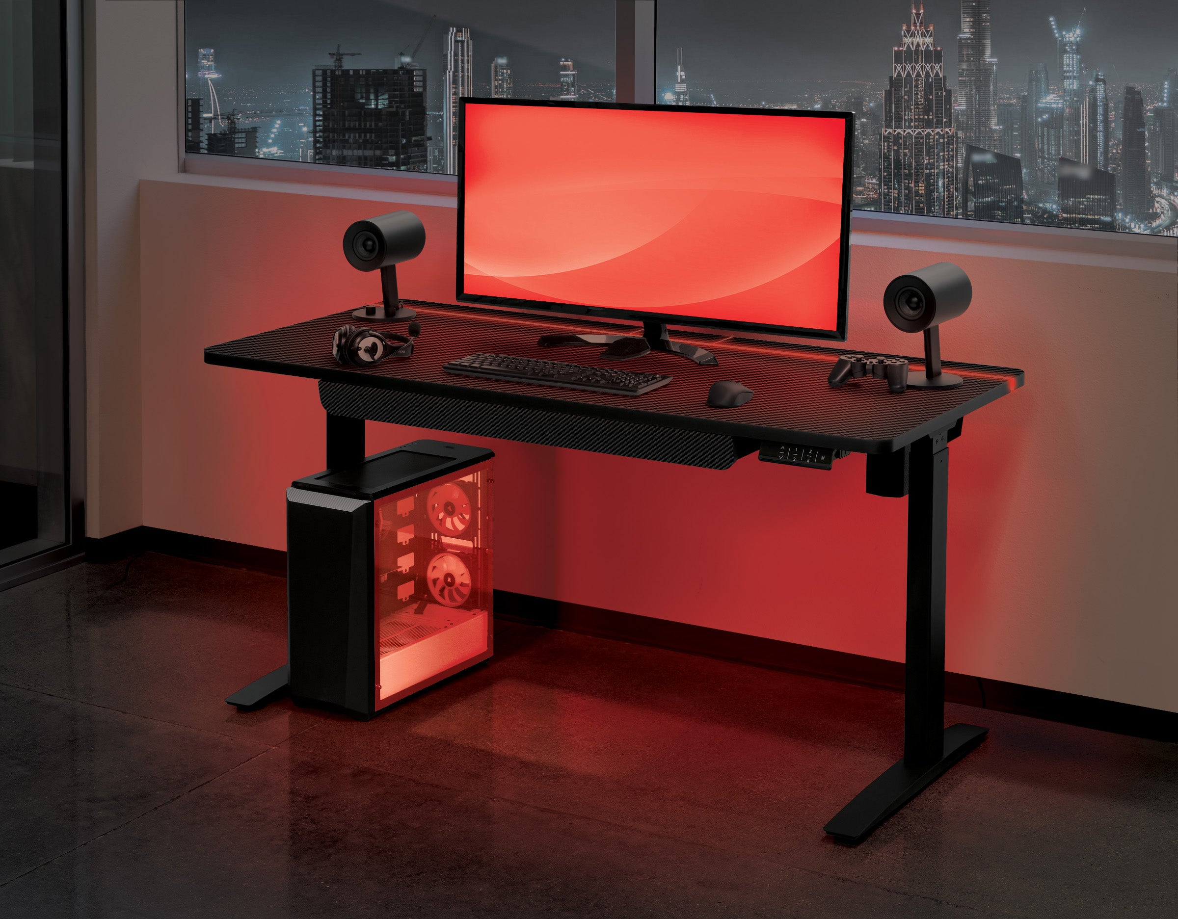 Kilo Electric Battlestation Desk - Grey