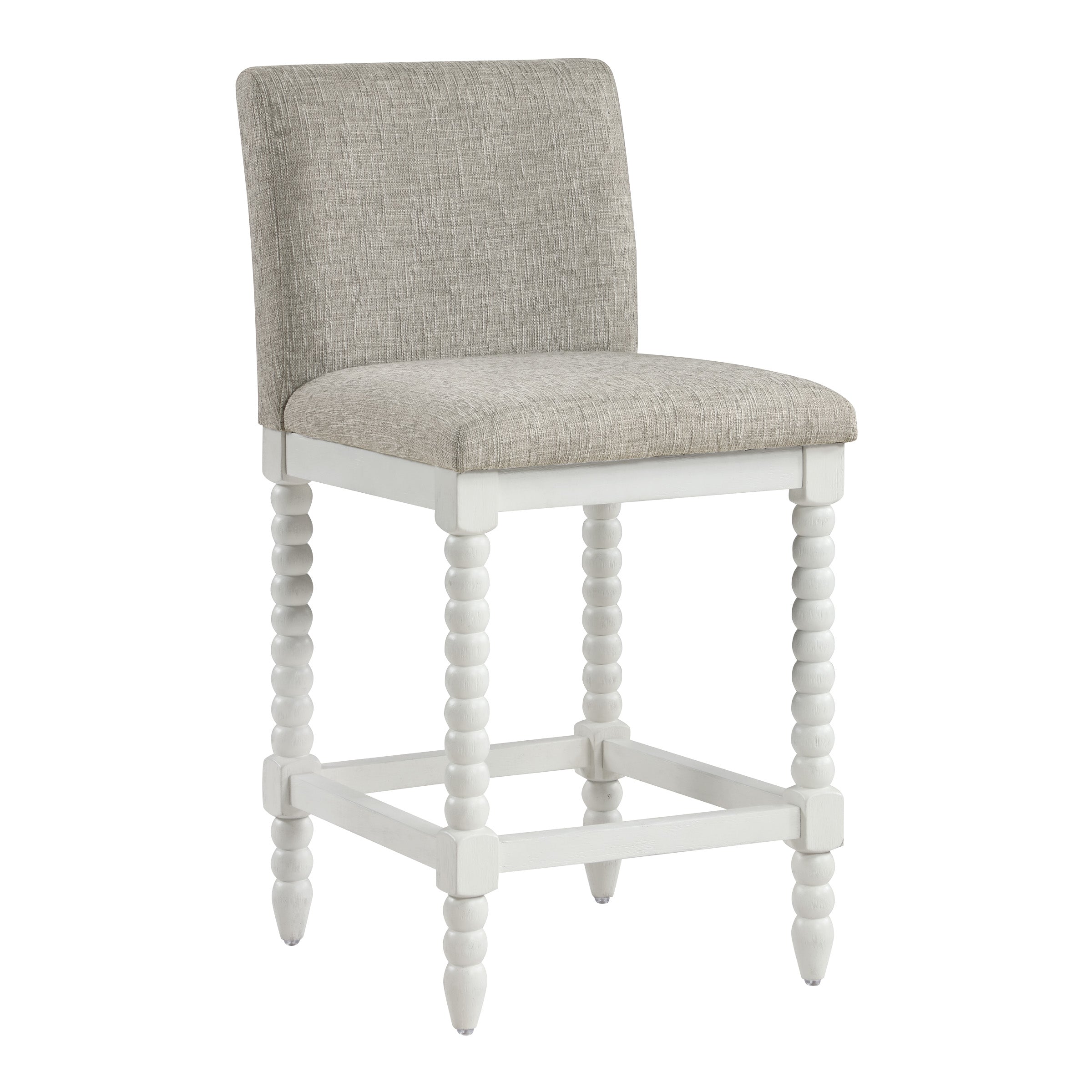 Kaylee 26 Spindle Counter Stool - Fog / Antique White