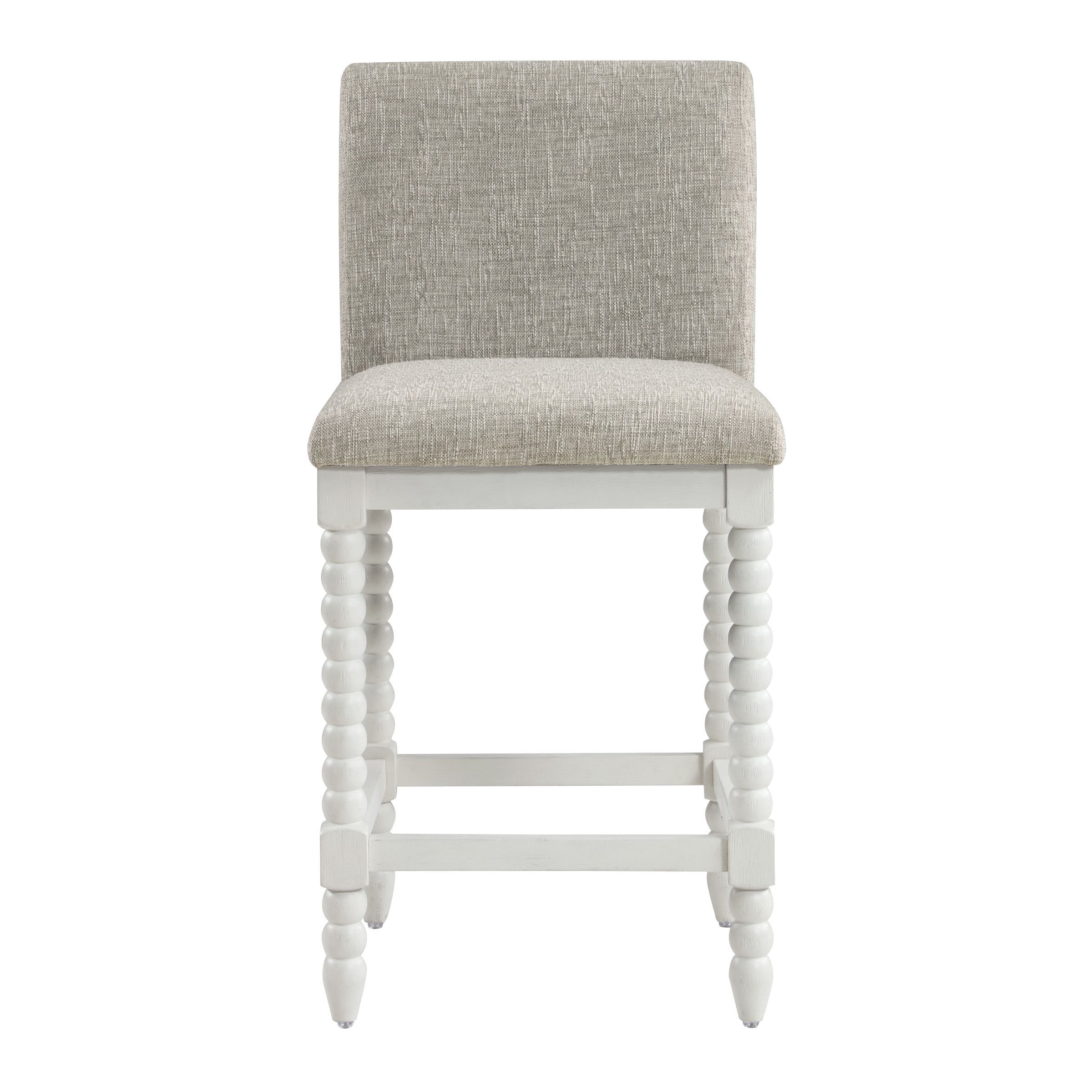 Kaylee 26 Spindle Counter Stool - Fog / Antique White