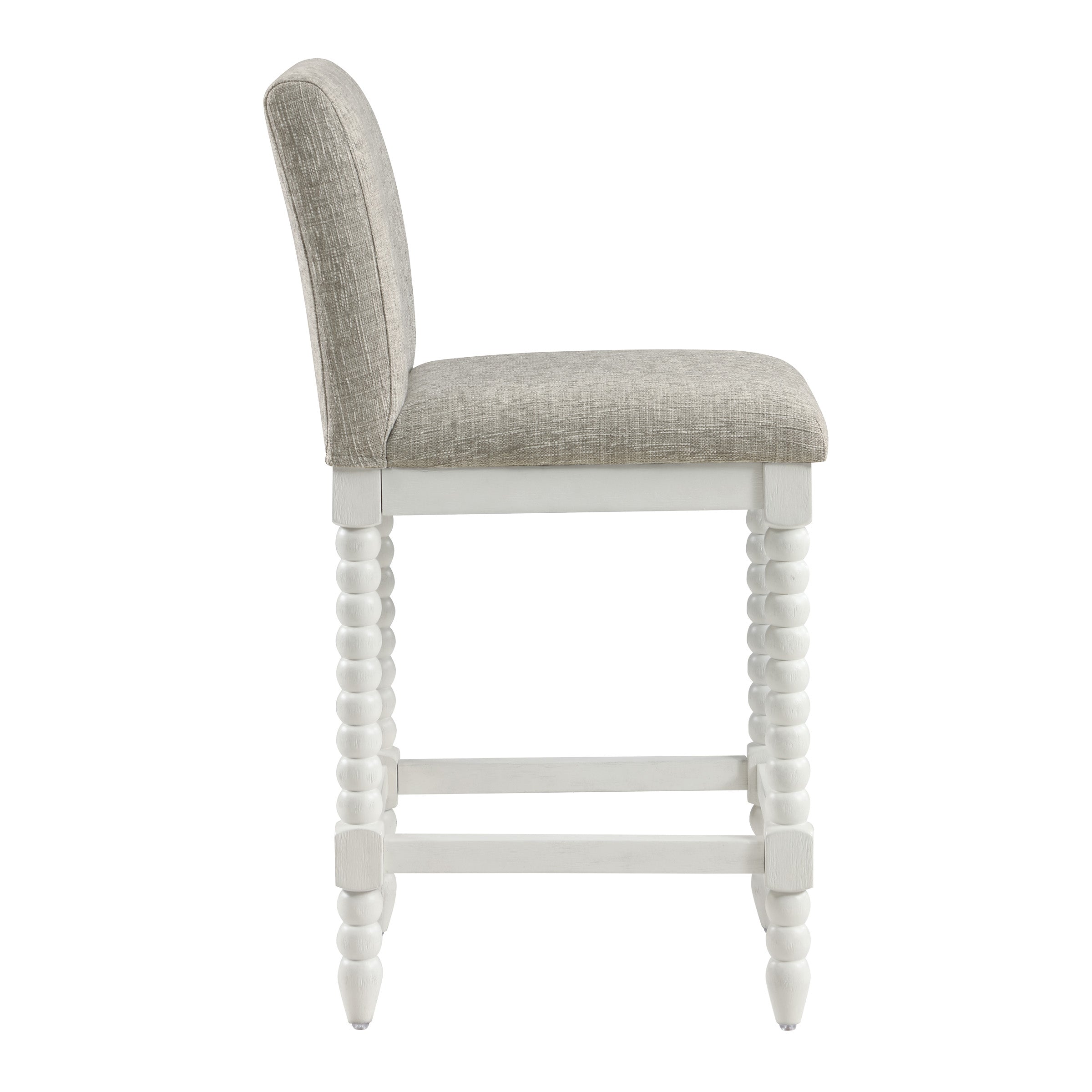 Kaylee 26 Spindle Counter Stool - Fog / Antique White