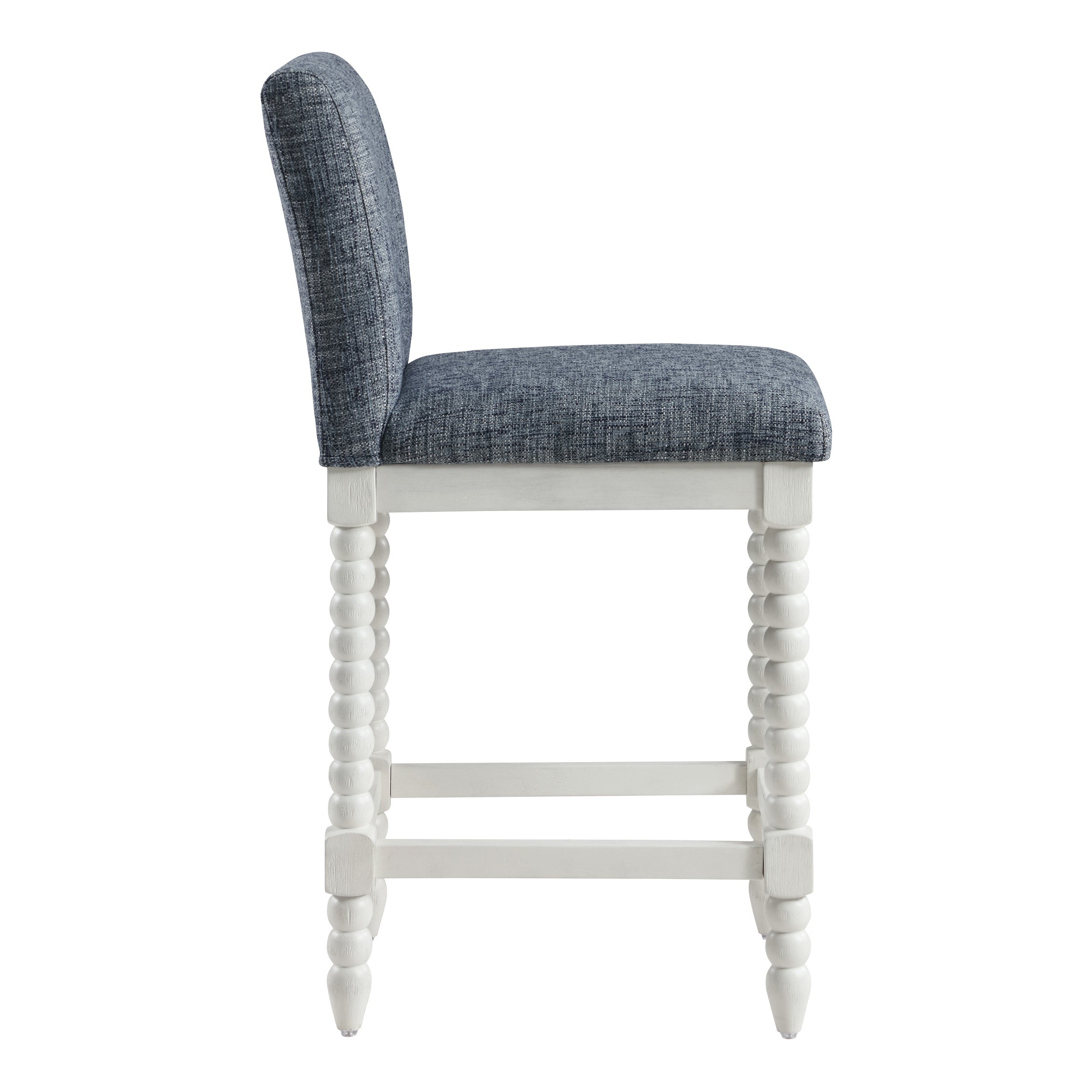 Kaylee 26 Spindle Counter Stool - Indigo / Antique White